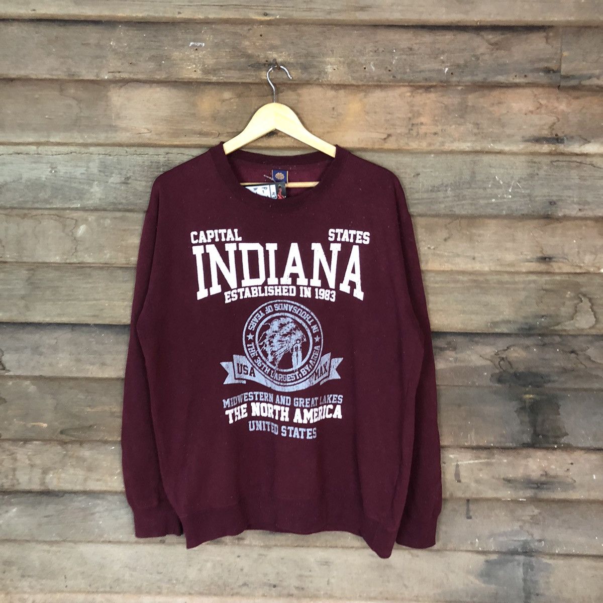 Other Zeky Indiana North America Maroon Sweashirt #4728 Size US L / EU 52-54 / 3 - 1 Thumbnail
