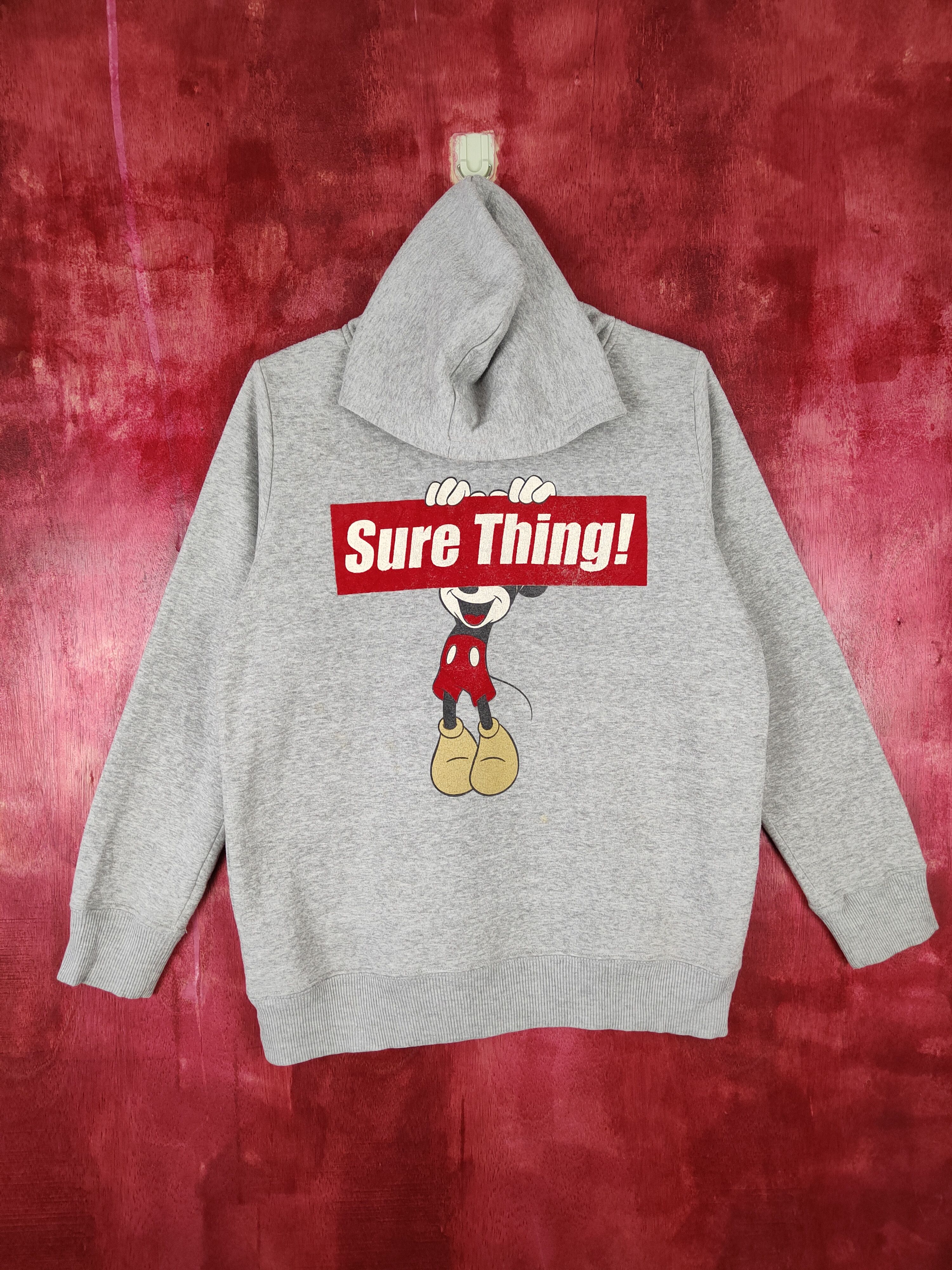 Disney Disney - Mickey mouse sure thing Gray Hoodie Sweatshirt#4855 Size M / US 6-8 / IT 42-44 - 1 Thumbnail