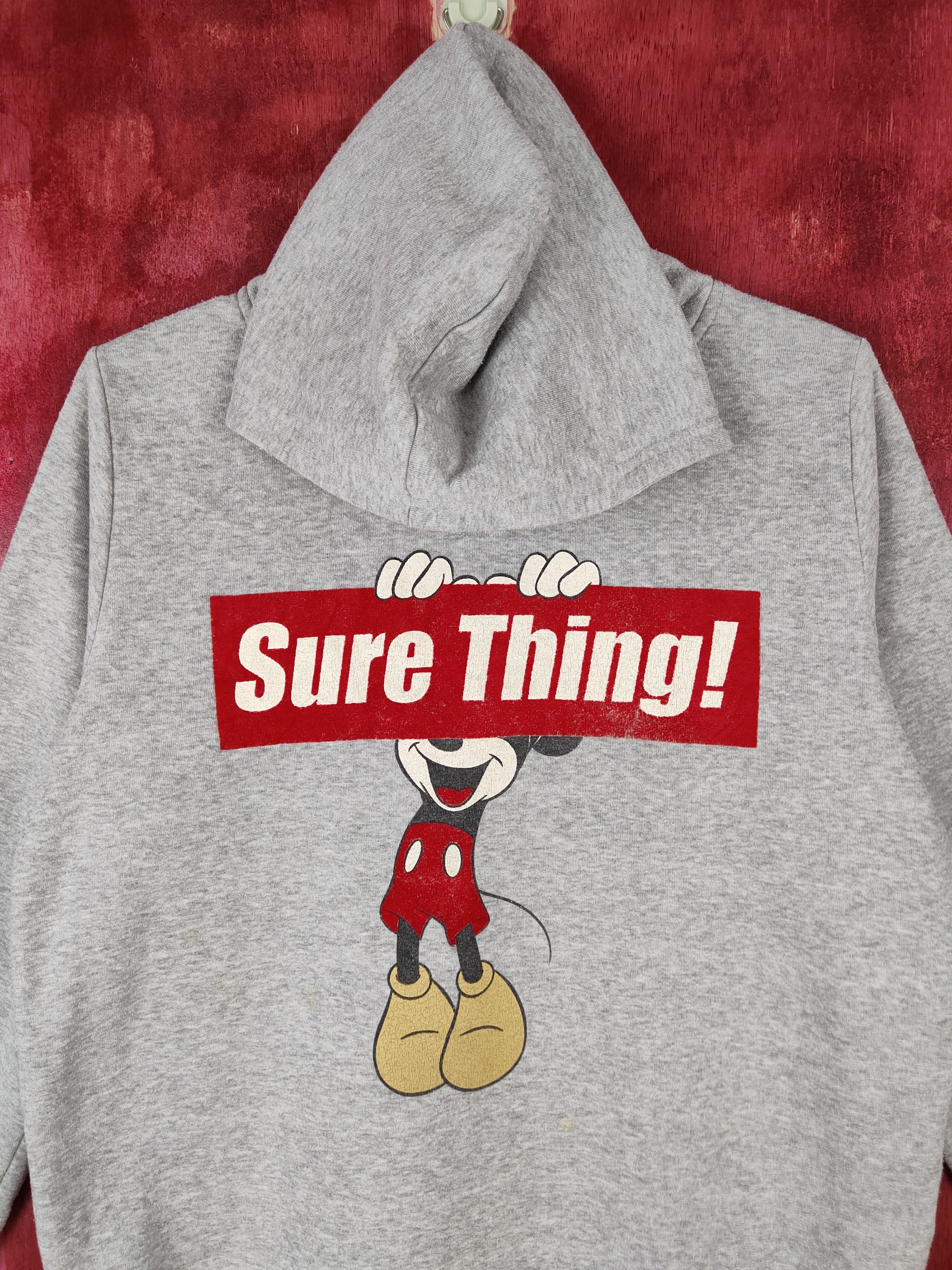 Disney Disney - Mickey mouse sure thing Gray Hoodie Sweatshirt#4855 Size M / US 6-8 / IT 42-44 - 2 Thumbnail