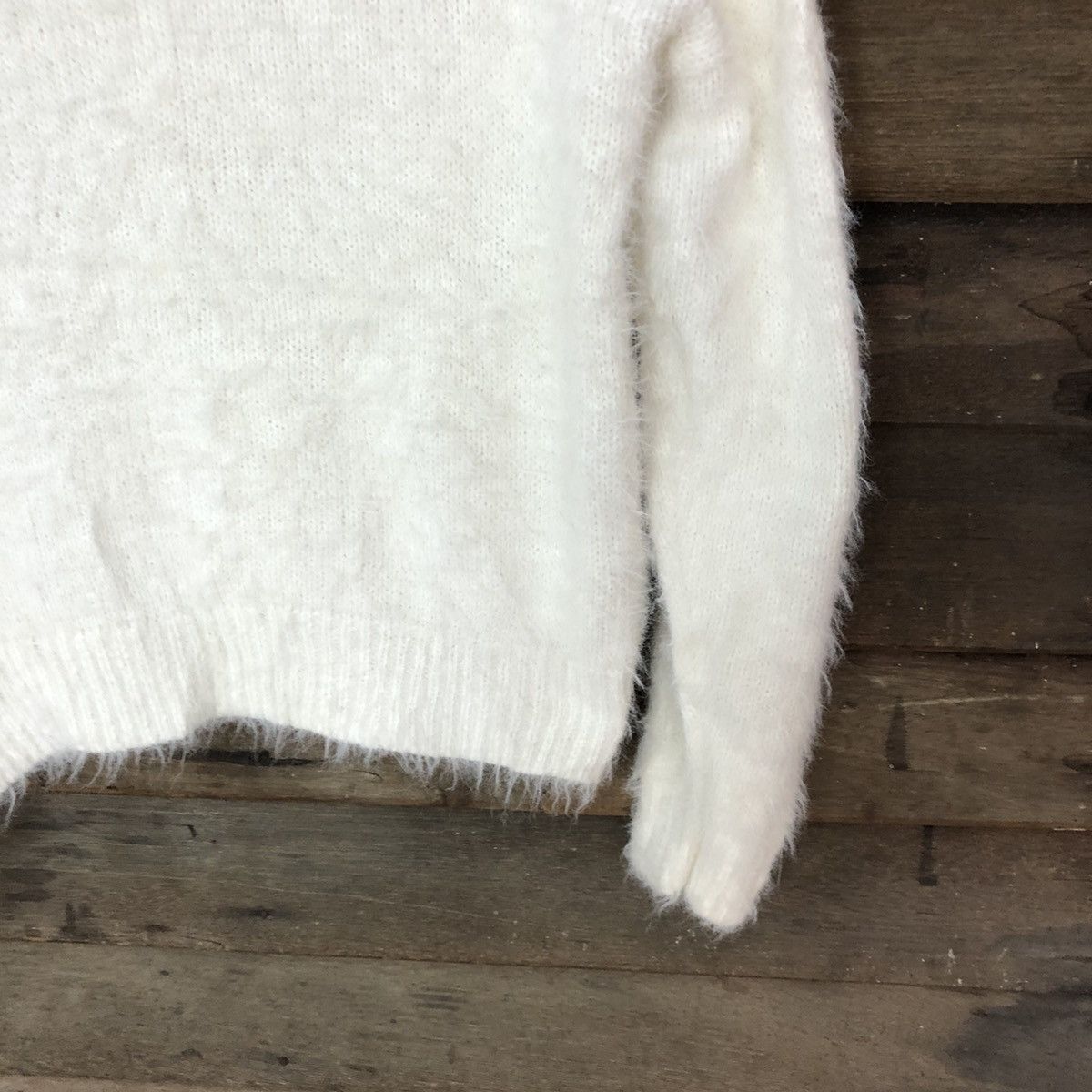 Homespun Knitwear × Japanese Brand × LOWRYS FARM Lowrys Farm Shag Shaggy Fur Mohair Knitwear #7021 Size M / US 6-8 / IT 42-44 - 5 Thumbnail