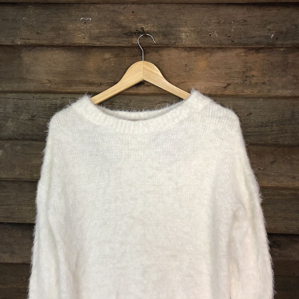 Homespun Knitwear × Japanese Brand × LOWRYS FARM Lowrys Farm Shag Shaggy Fur Mohair Knitwear #7021 Size M / US 6-8 / IT 42-44 - 2 Thumbnail