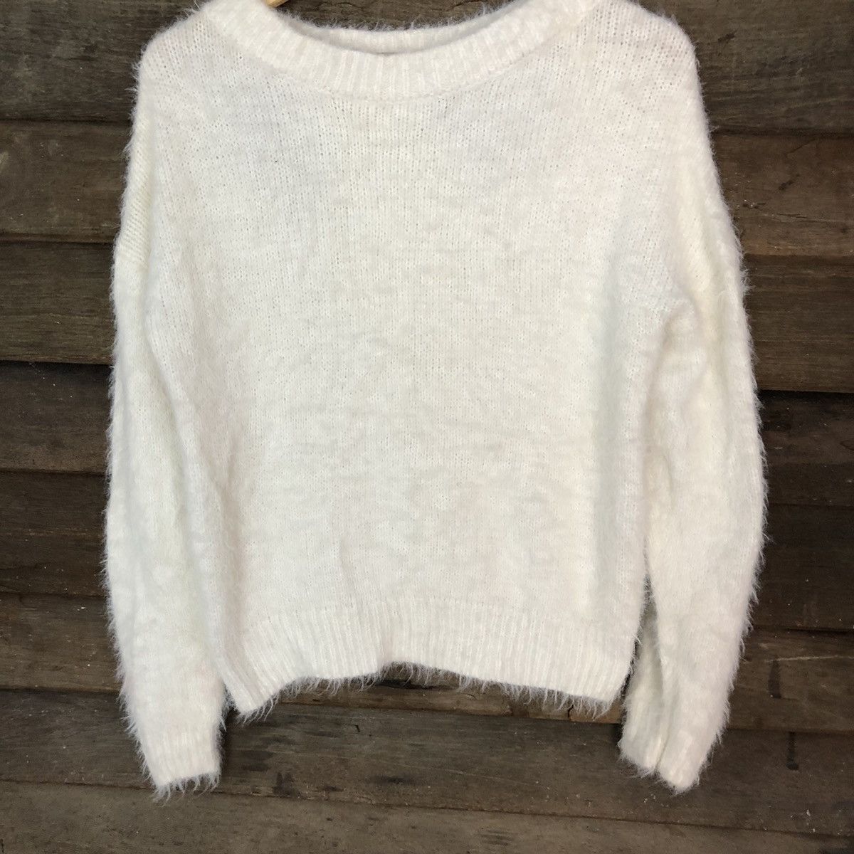 Homespun Knitwear × Japanese Brand × LOWRYS FARM Lowrys Farm Shag Shaggy Fur Mohair Knitwear #7021 Size M / US 6-8 / IT 42-44 - 3 Thumbnail