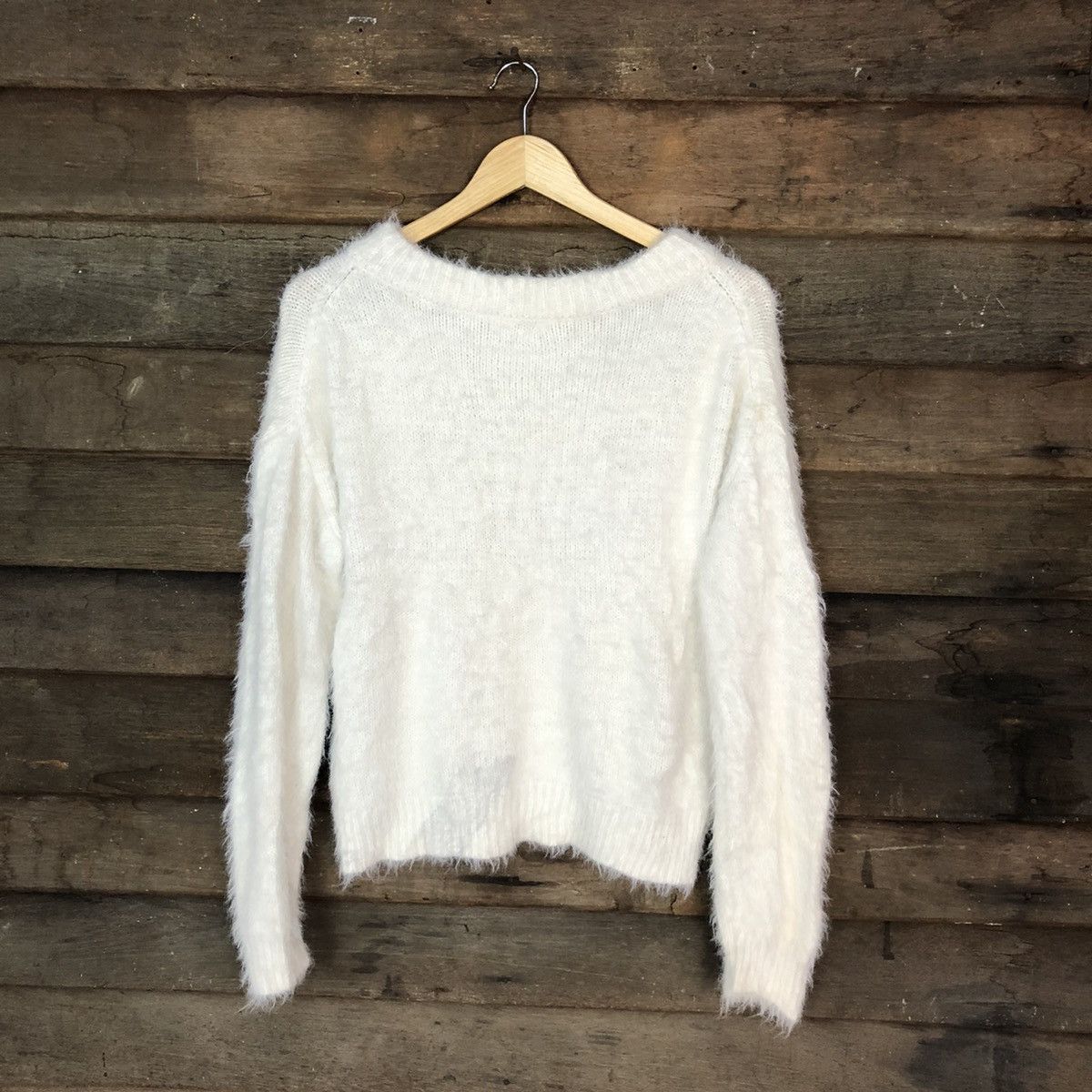 Homespun Knitwear × Japanese Brand × LOWRYS FARM Lowrys Farm Shag Shaggy Fur Mohair Knitwear #7021 Size M / US 6-8 / IT 42-44 - 10 Thumbnail