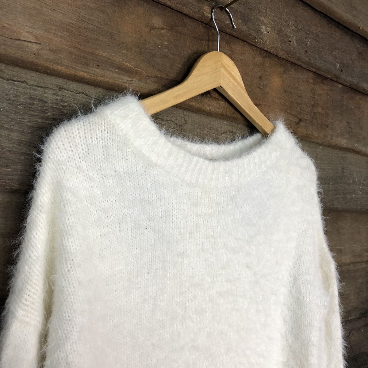 Homespun Knitwear × Japanese Brand × LOWRYS FARM Lowrys Farm Shag Shaggy Fur Mohair Knitwear #7021 Size M / US 6-8 / IT 42-44 - 6 Thumbnail