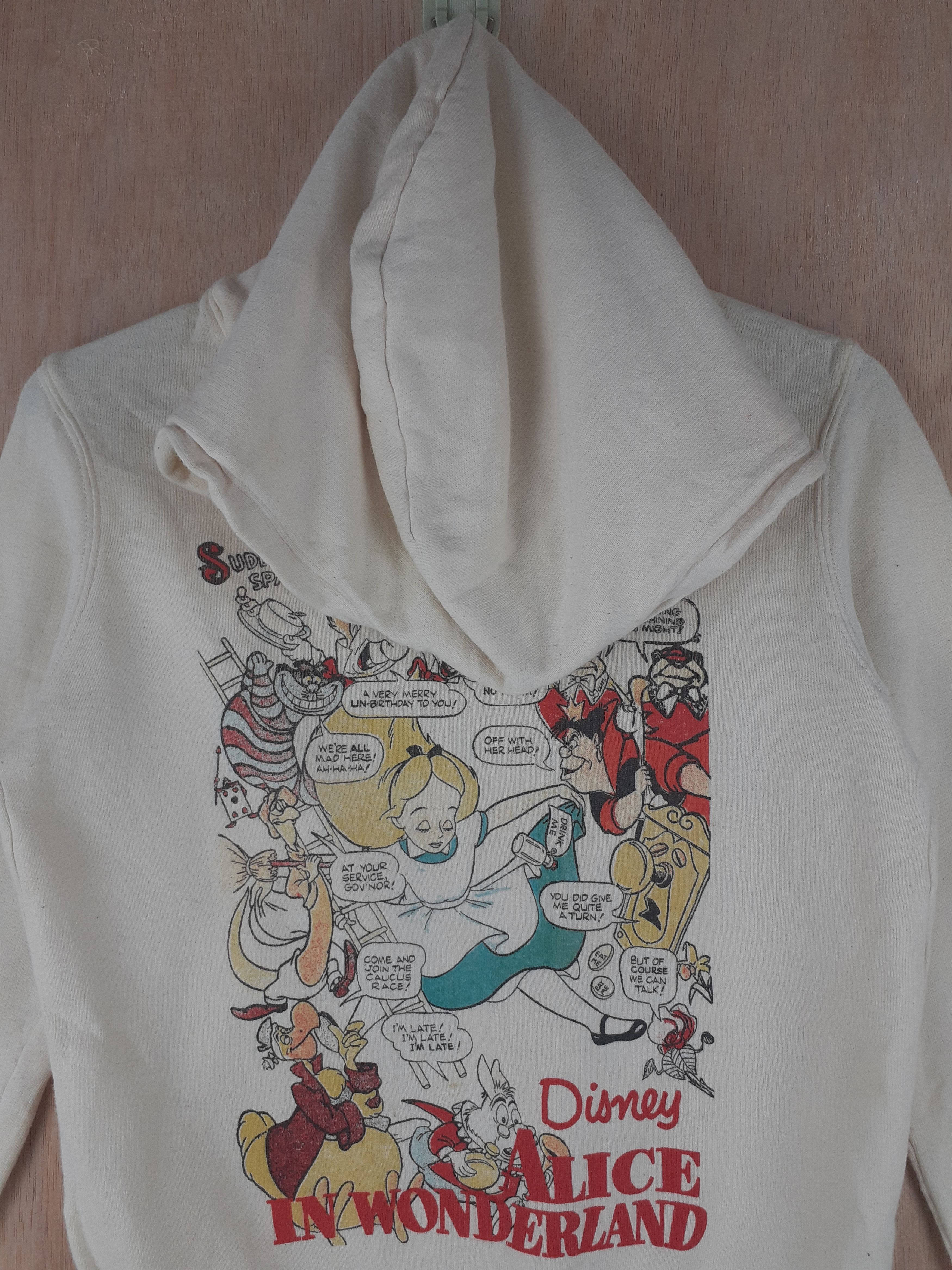 Disney Uniqlo (Disney) alice in wonderland white hoodie #2800 Size S / US 4 / IT 40 - 2 Thumbnail