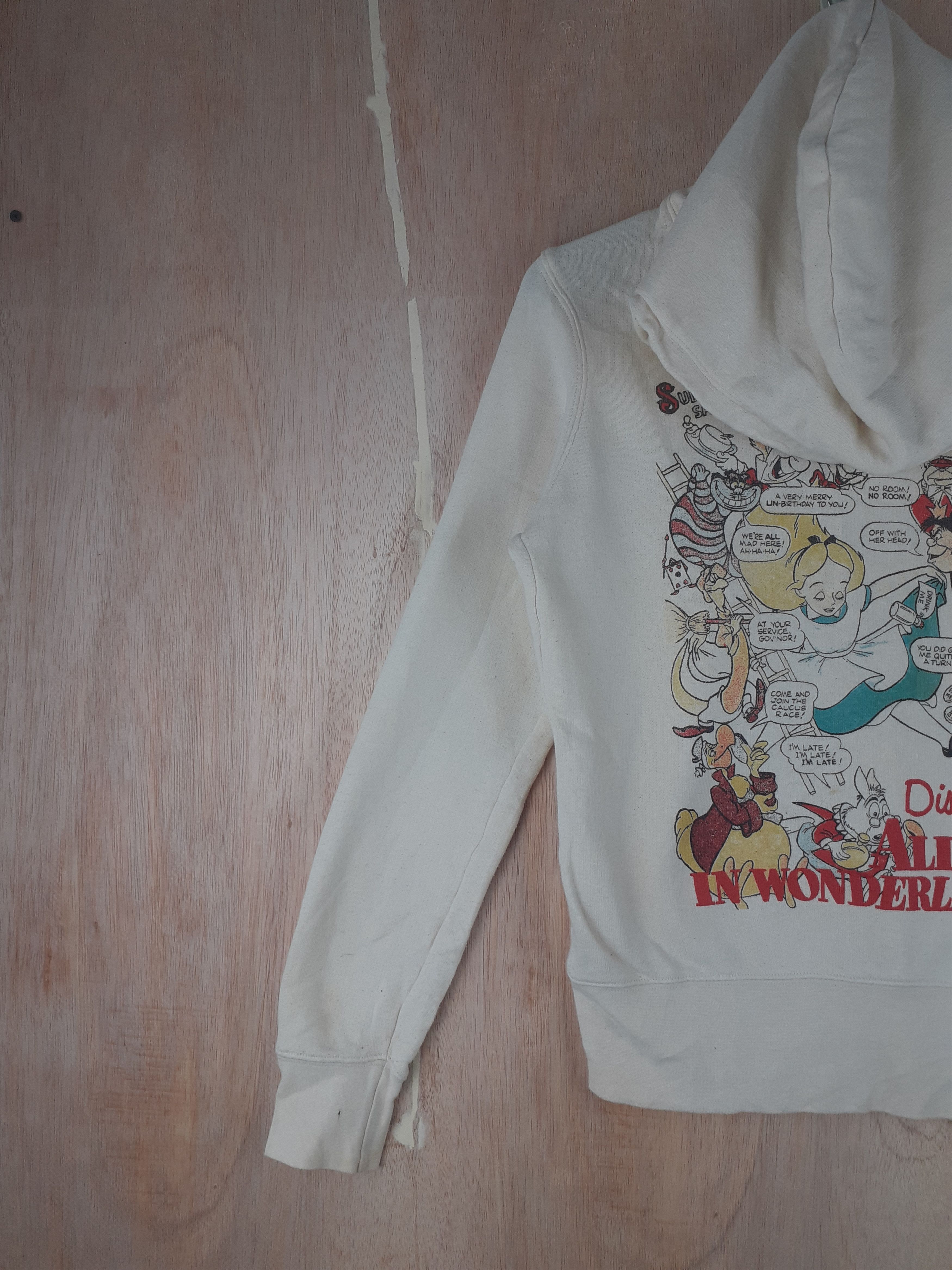 Disney Uniqlo (Disney) alice in wonderland white hoodie #2800 Size S / US 4 / IT 40 - 4 Thumbnail