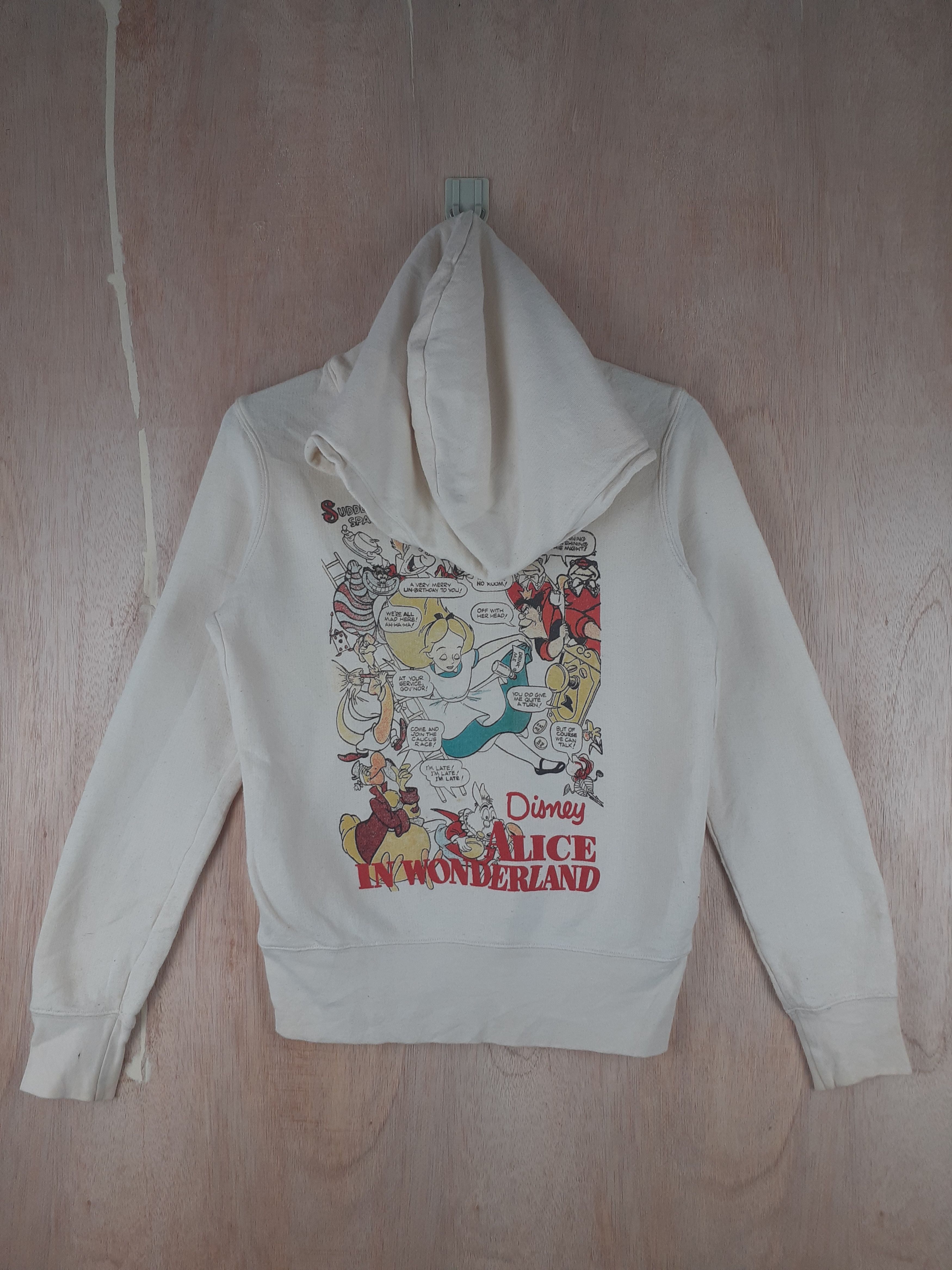 Disney Uniqlo (Disney) alice in wonderland white hoodie #2800 Size S / US 4 / IT 40 - 1 Thumbnail