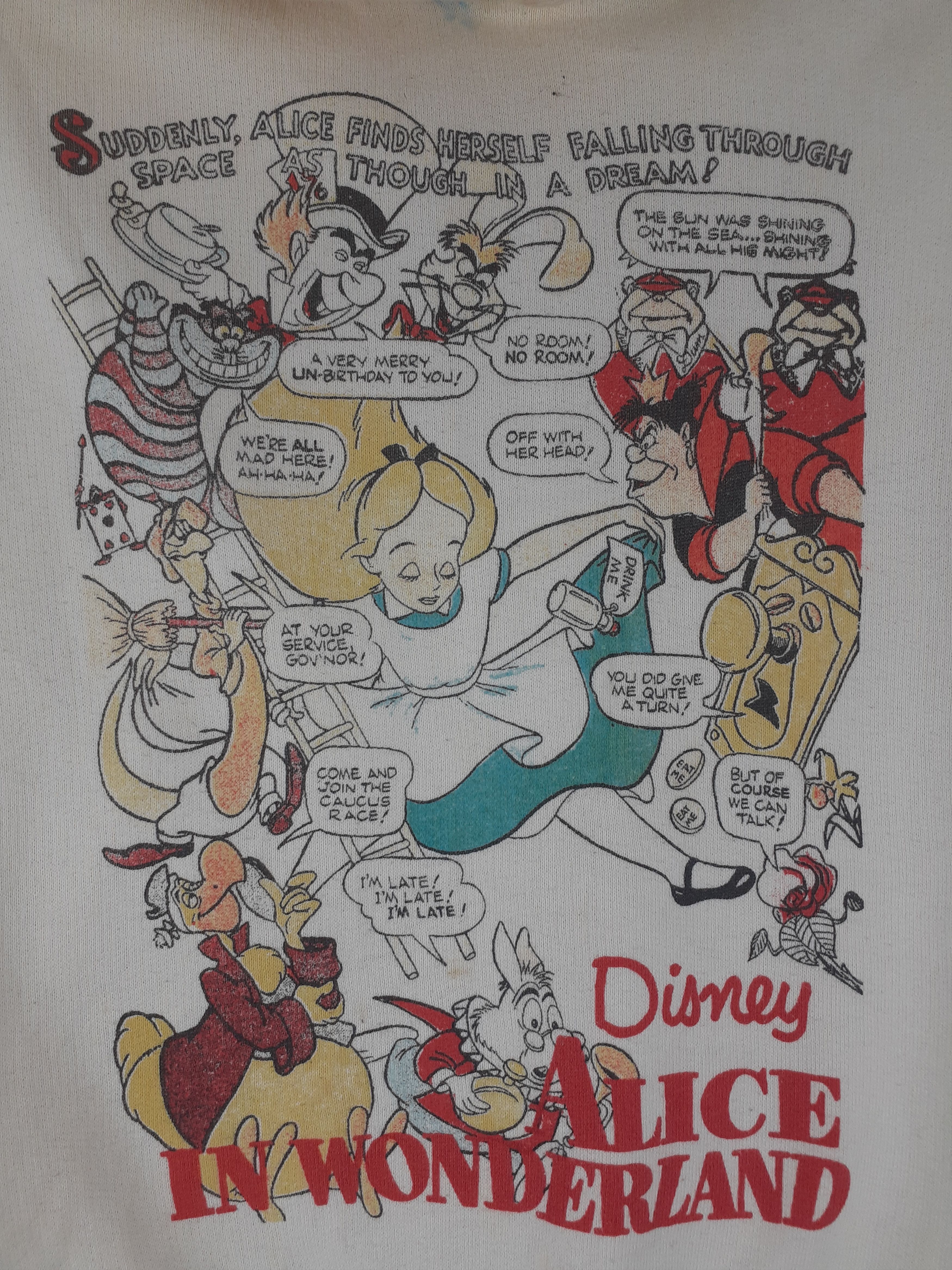 Disney Uniqlo (Disney) alice in wonderland white hoodie #2800 Size S / US 4 / IT 40 - 3 Thumbnail