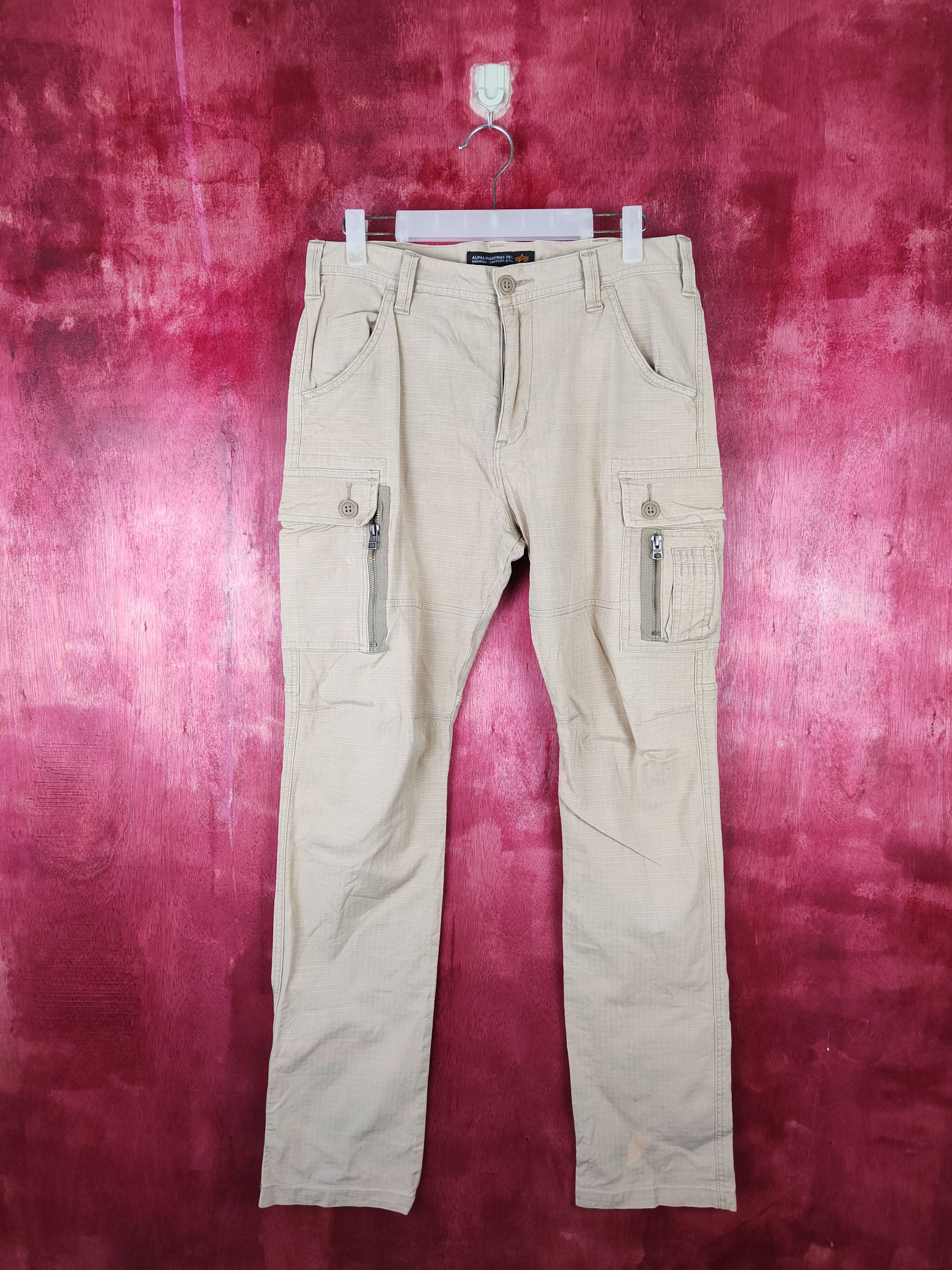 Alpha Industries Alpha Industries Inc. Brown Multi Pocket Cargo Pants #S487 Size US 32 / EU 48 - 1 Thumbnail