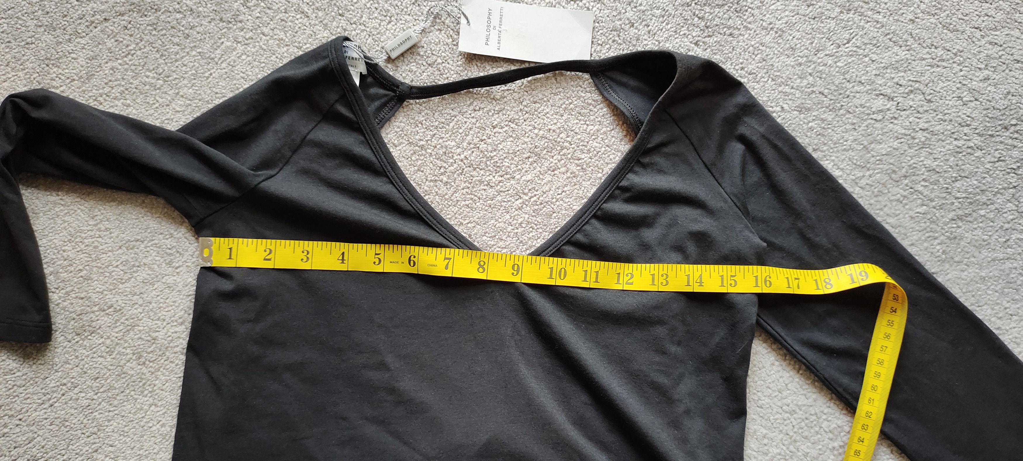 Alberta Ferretti Philosophy Di Alberta Ferretti Black Crop Top sz 8 Size M / US 6-8 / IT 42-44 - 6 Thumbnail