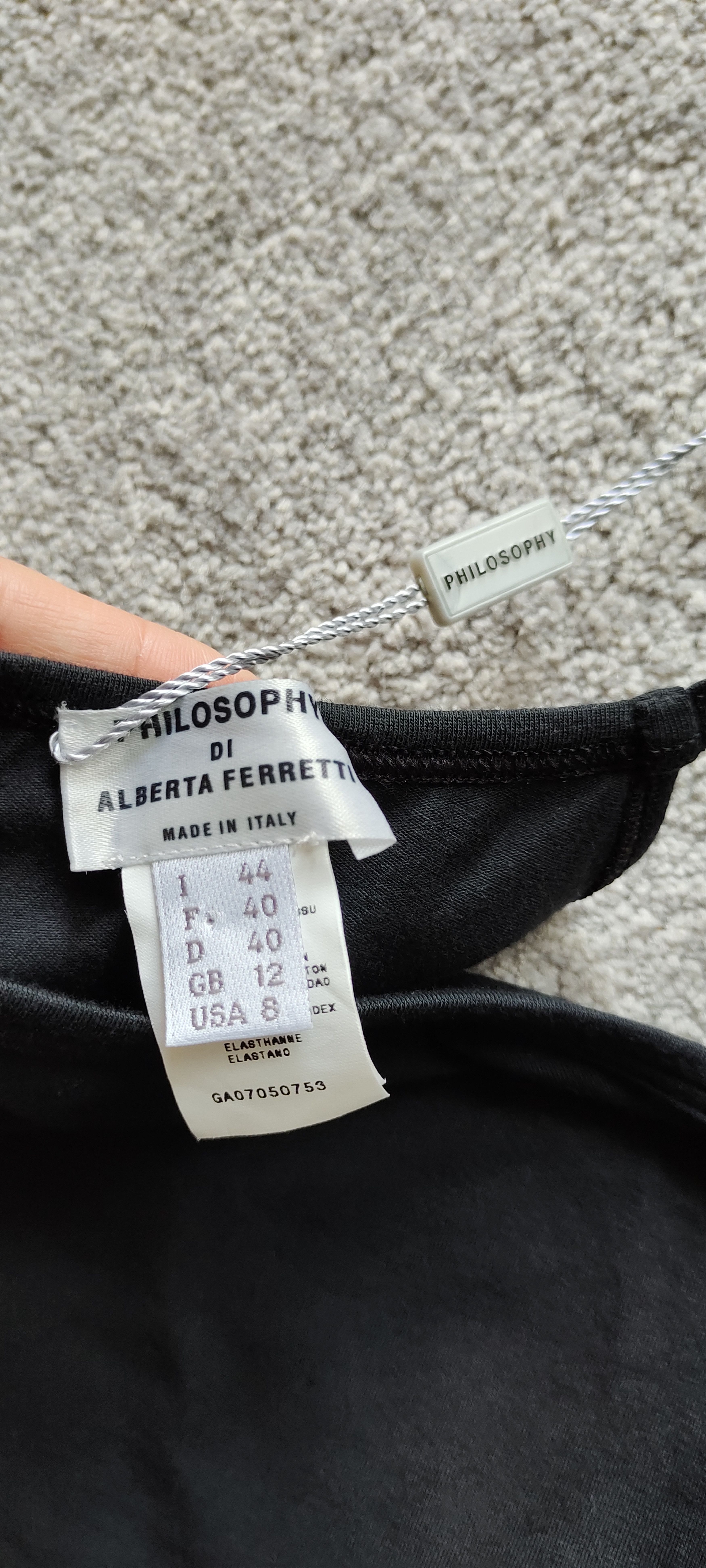 Alberta Ferretti Philosophy Di Alberta Ferretti Black Crop Top sz 8 Size M / US 6-8 / IT 42-44 - 3 Thumbnail