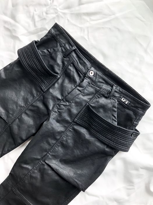Rick Owens RICK OWENS DRKSHDW EASY CREATCH WAX DENIM CARGO JEANS Grailed