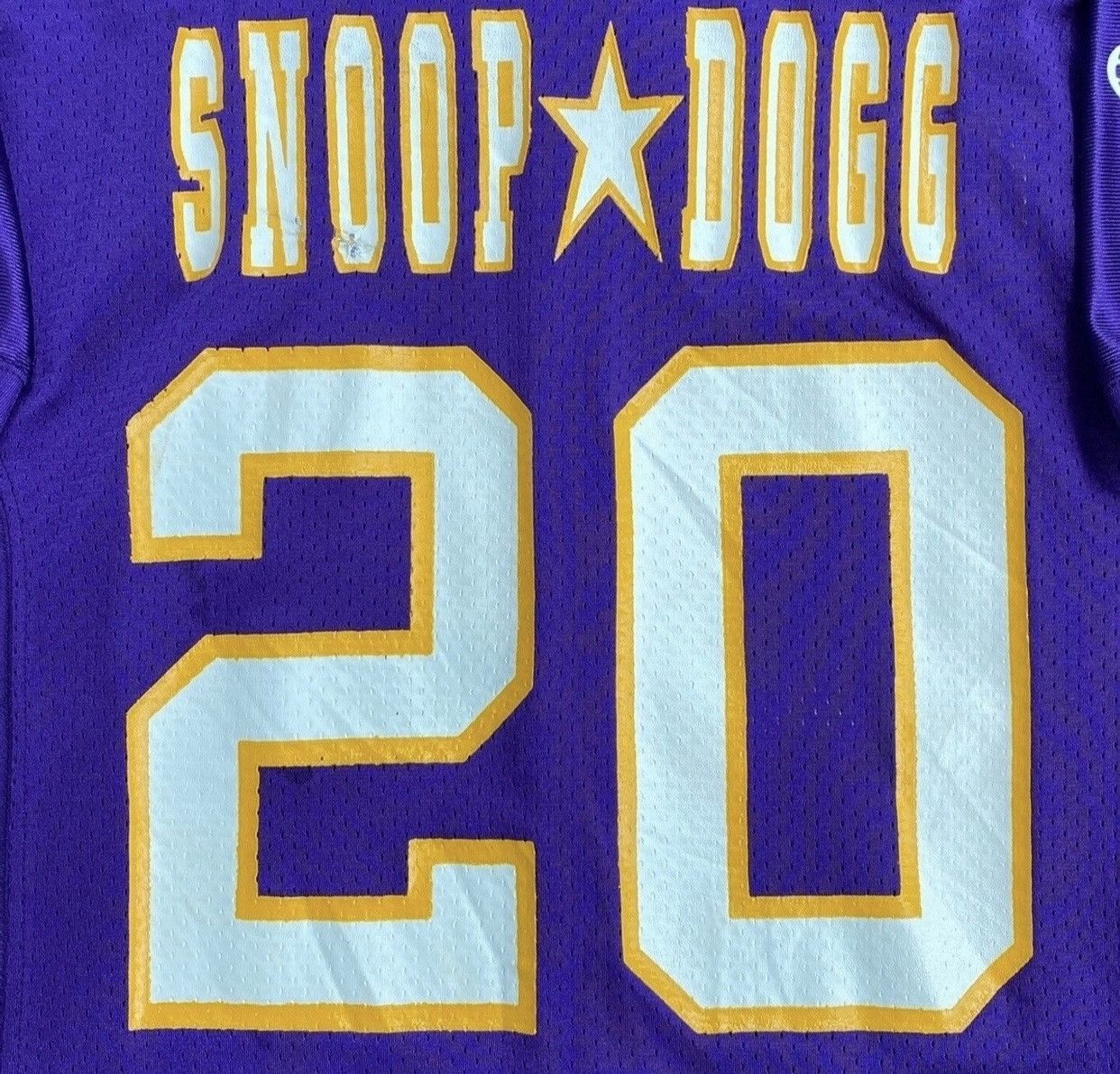 NBA Vintage Snoop Dogg Lakers Adidas Jersey Size L / US 10 / IT 46 - 4 Thumbnail