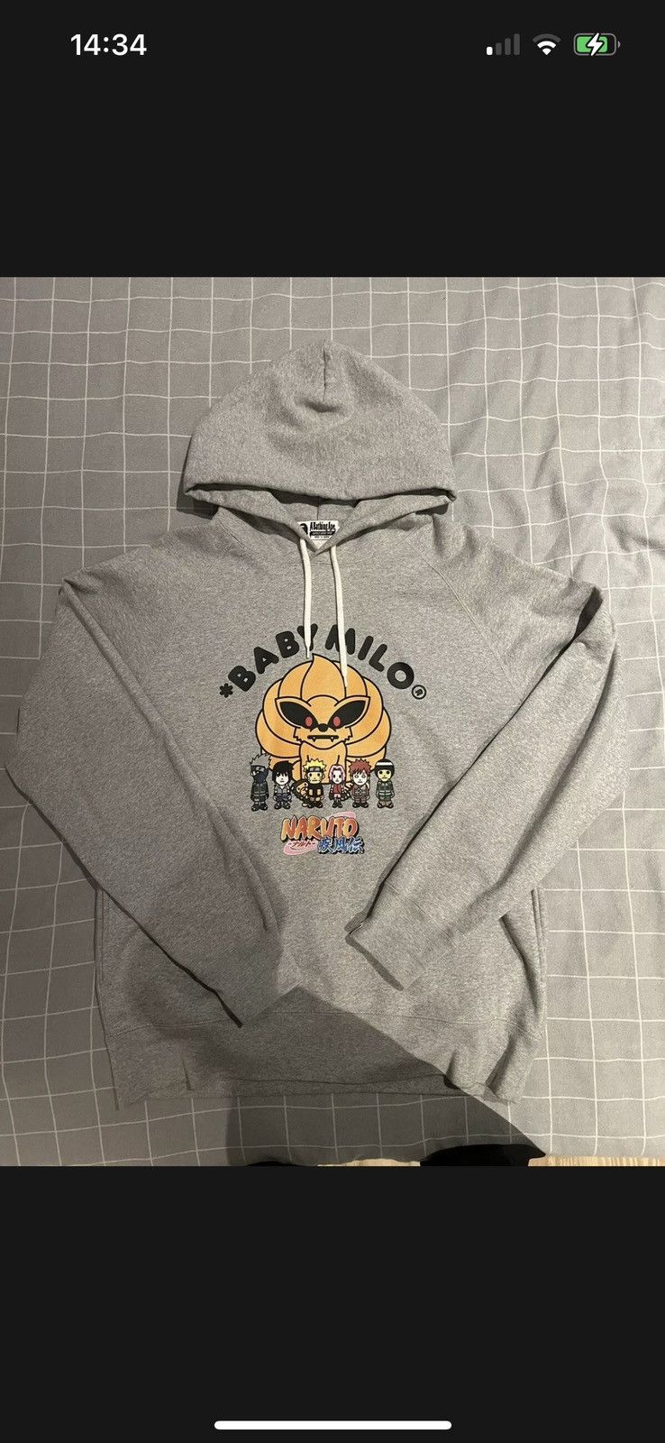 Bape Bape x Naruto A Bathing Ape Hoody Grey XXL Limited Edition  