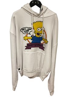 Bart simpson off online white hoodie