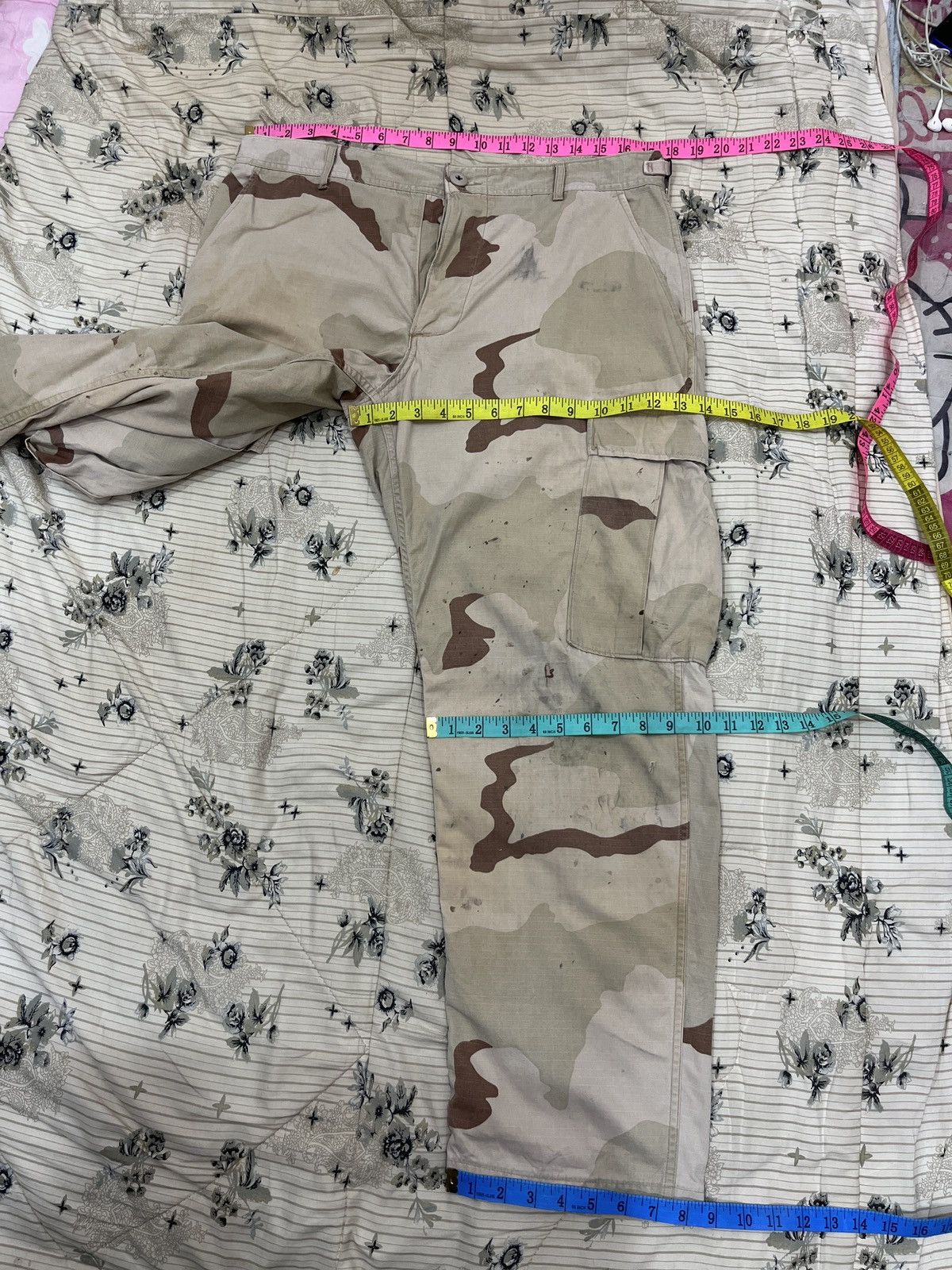 Vintage (Yy). VINTAGE MILITARY CAMOUFLAGE TACTICAL CARGO PANTS Size US 35 - 14 Thumbnail