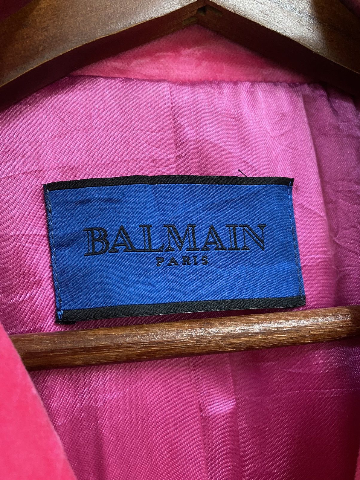 Balmain Vintage Balmain Paris Pink Velvet Blazer Jacket Size S / US 4 / IT 40 - 5 Thumbnail