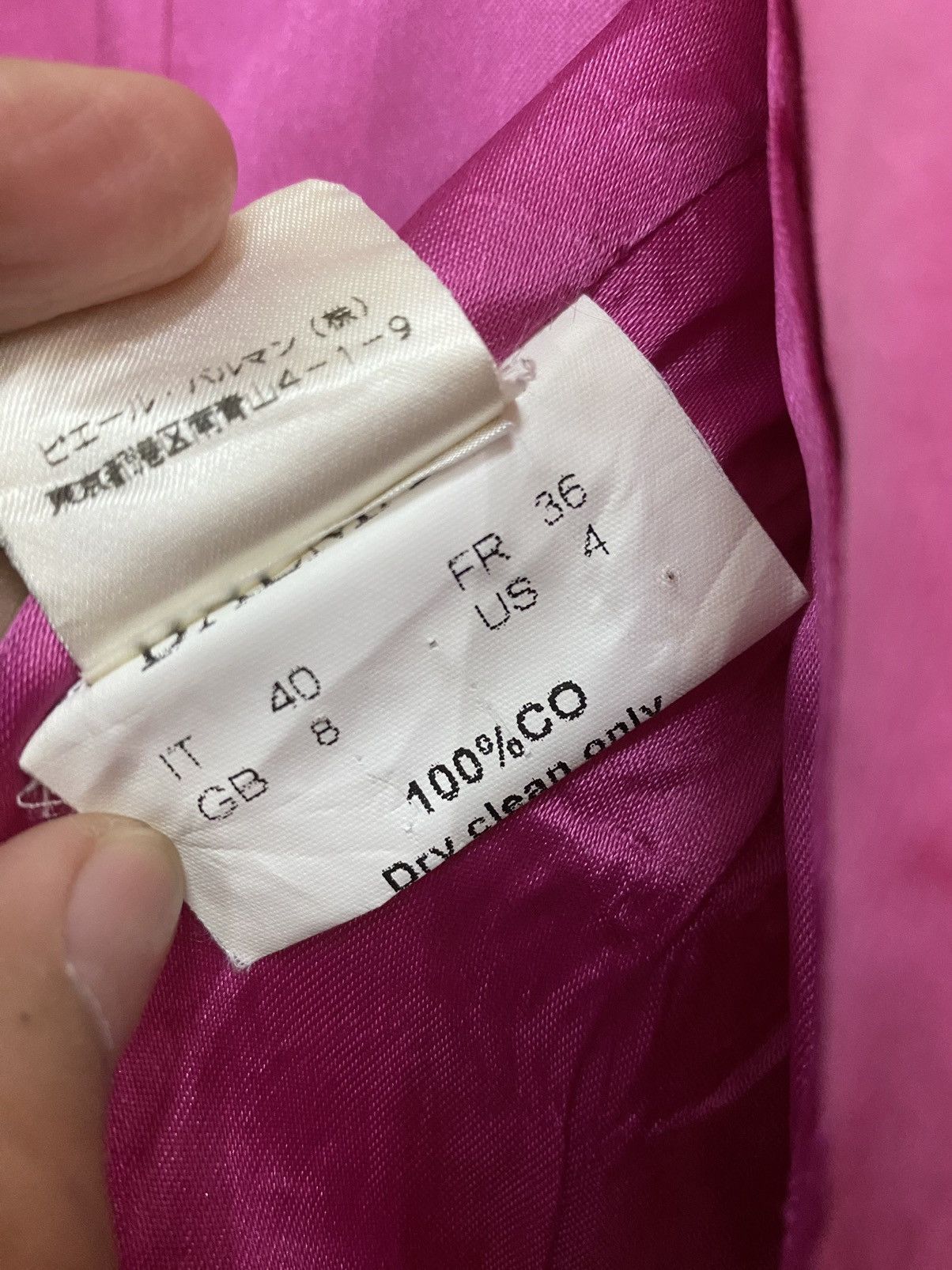 Balmain Vintage Balmain Paris Pink Velvet Blazer Jacket Size S / US 4 / IT 40 - 6 Thumbnail
