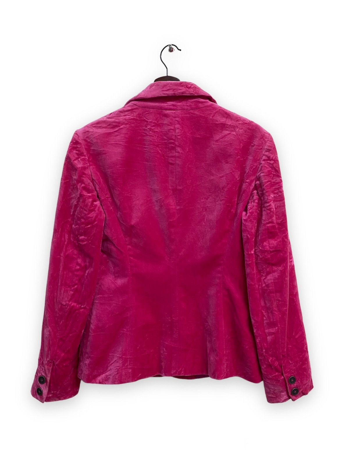 Balmain Vintage Balmain Paris Pink Velvet Blazer Jacket Size S / US 4 / IT 40 - 2 Thumbnail