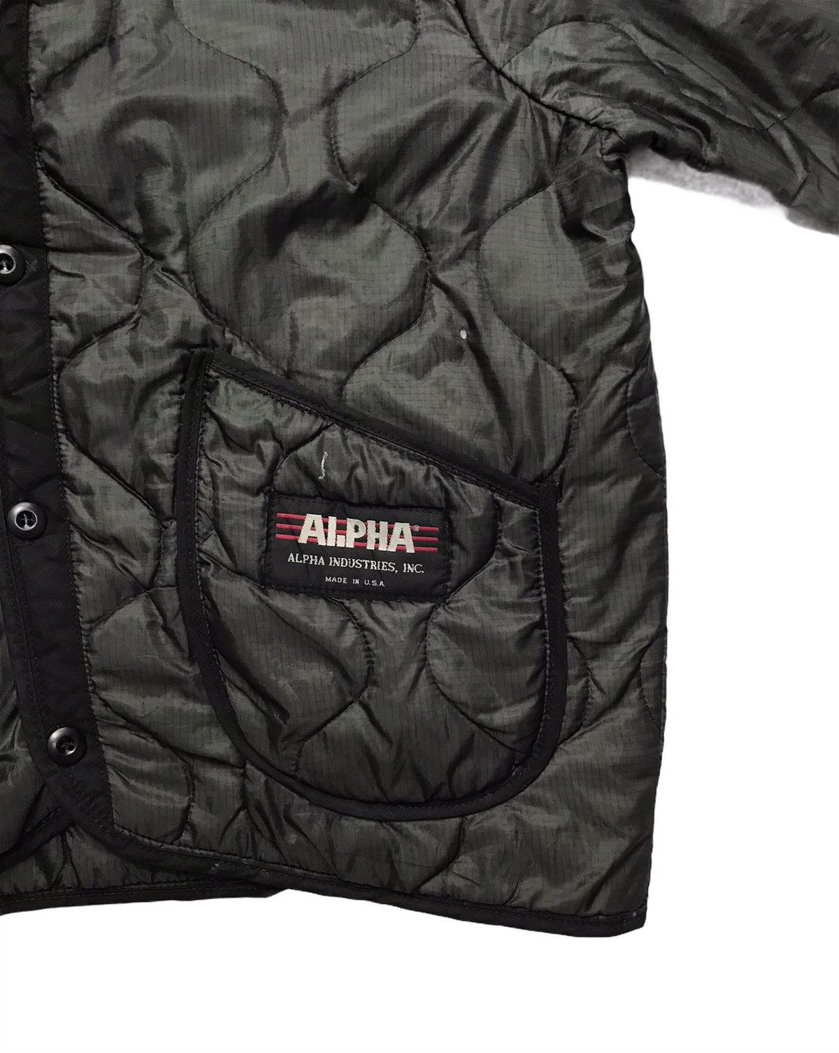 Alpha Industries × Vintage Vintage Alpha Industries Quilted Jacket Size US XL / EU 56 / 4 - 5 Thumbnail