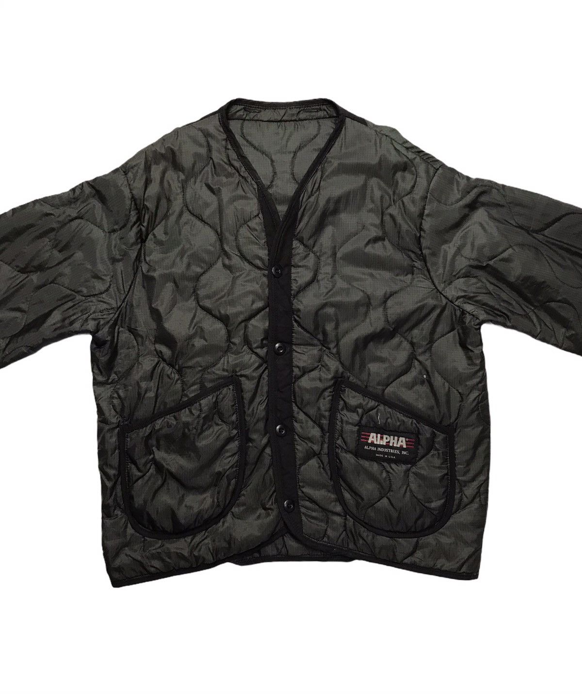 Alpha Industries × Vintage Vintage Alpha Industries Quilted Jacket Size US XL / EU 56 / 4 - 1 Thumbnail