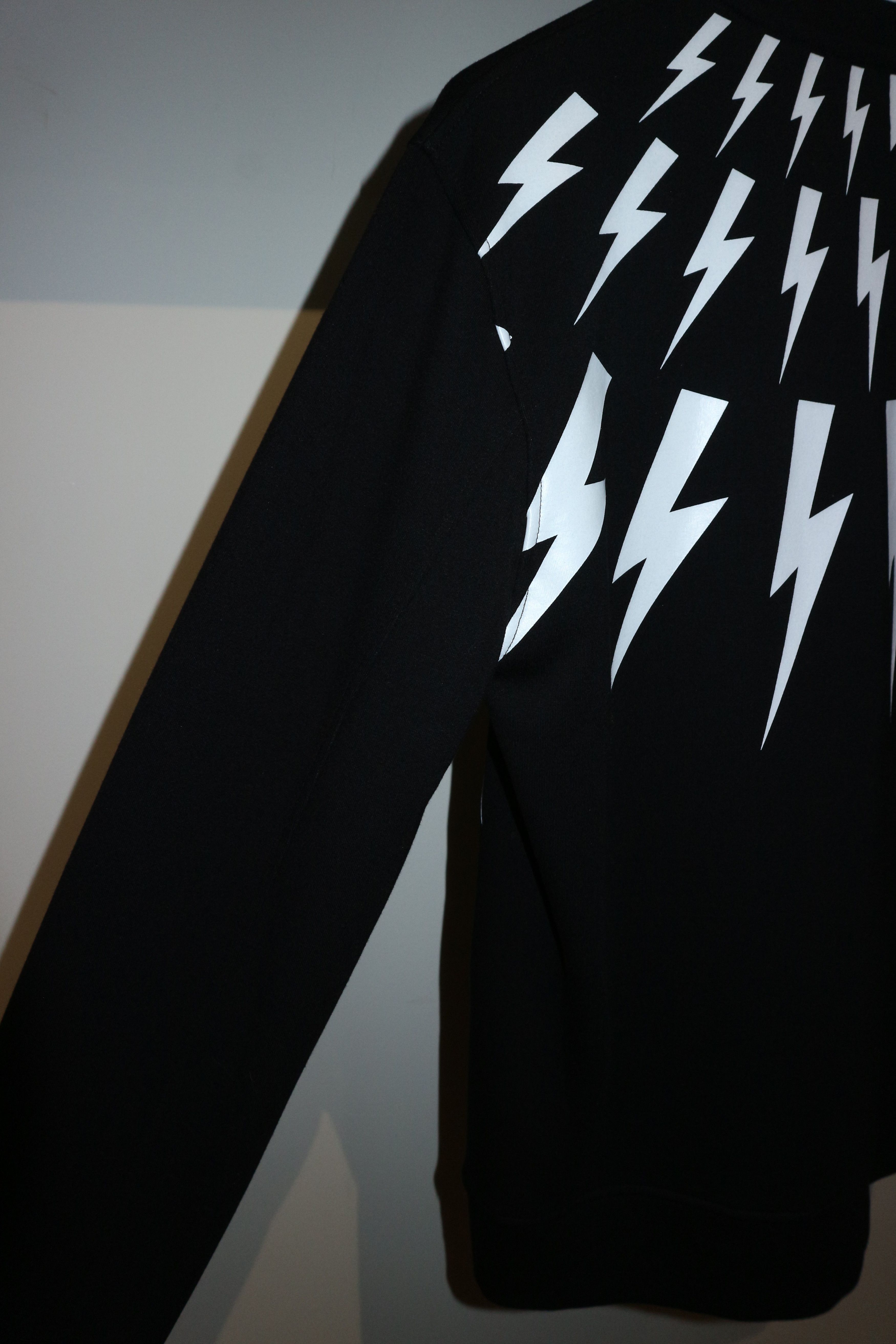 Neil Barrett Lightning bolt print neoprene sweatshirt Size US L / EU 52-54 / 3 - 9 Thumbnail