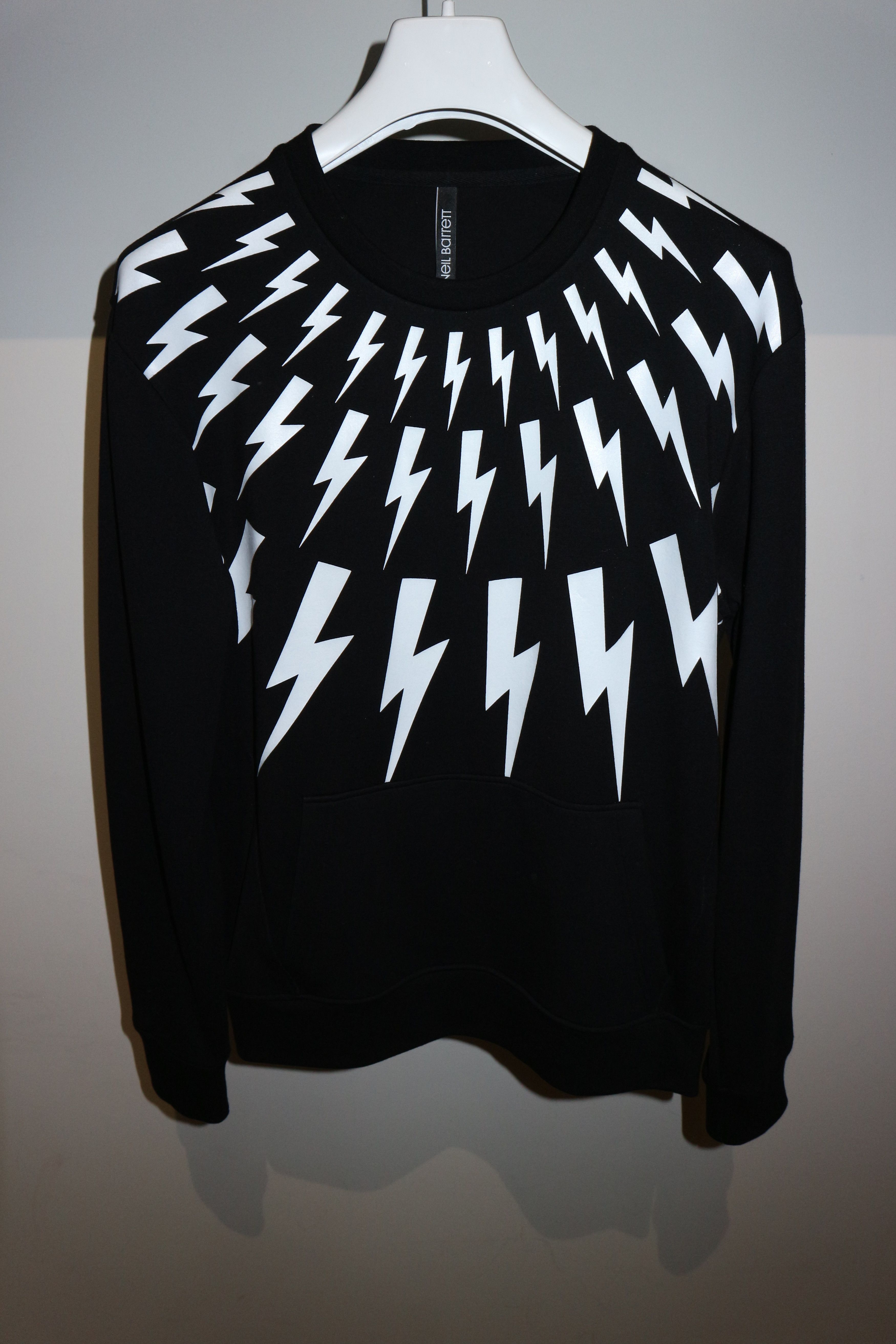 Neil Barrett Lightning bolt print neoprene sweatshirt Size US L / EU 52-54 / 3 - 1 Thumbnail