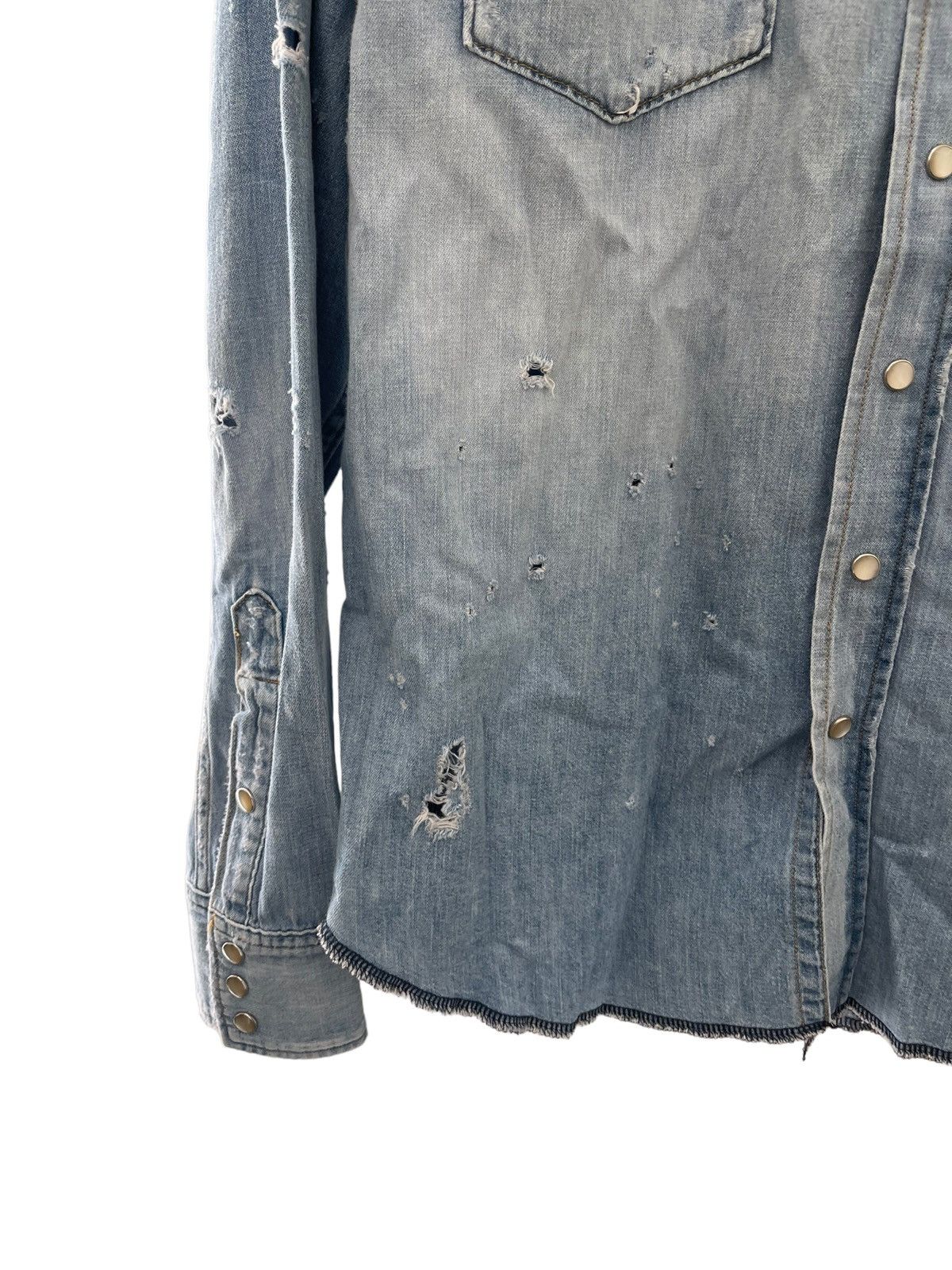 Saint Laurent Distressed Western Shirt