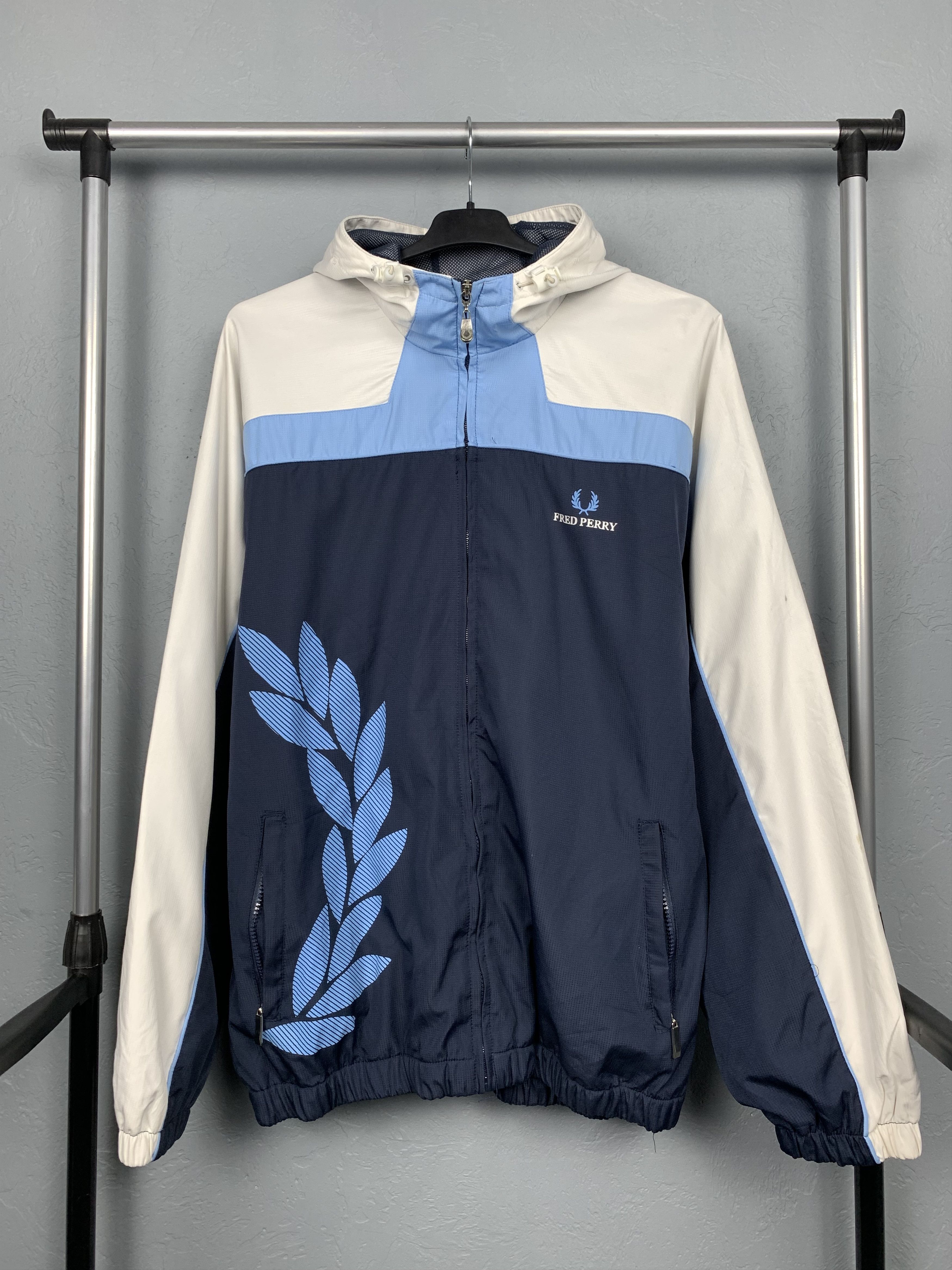 Stussy × Vintage STUSSY 90s Navy Tag Monogram Padded Nylon Jacket