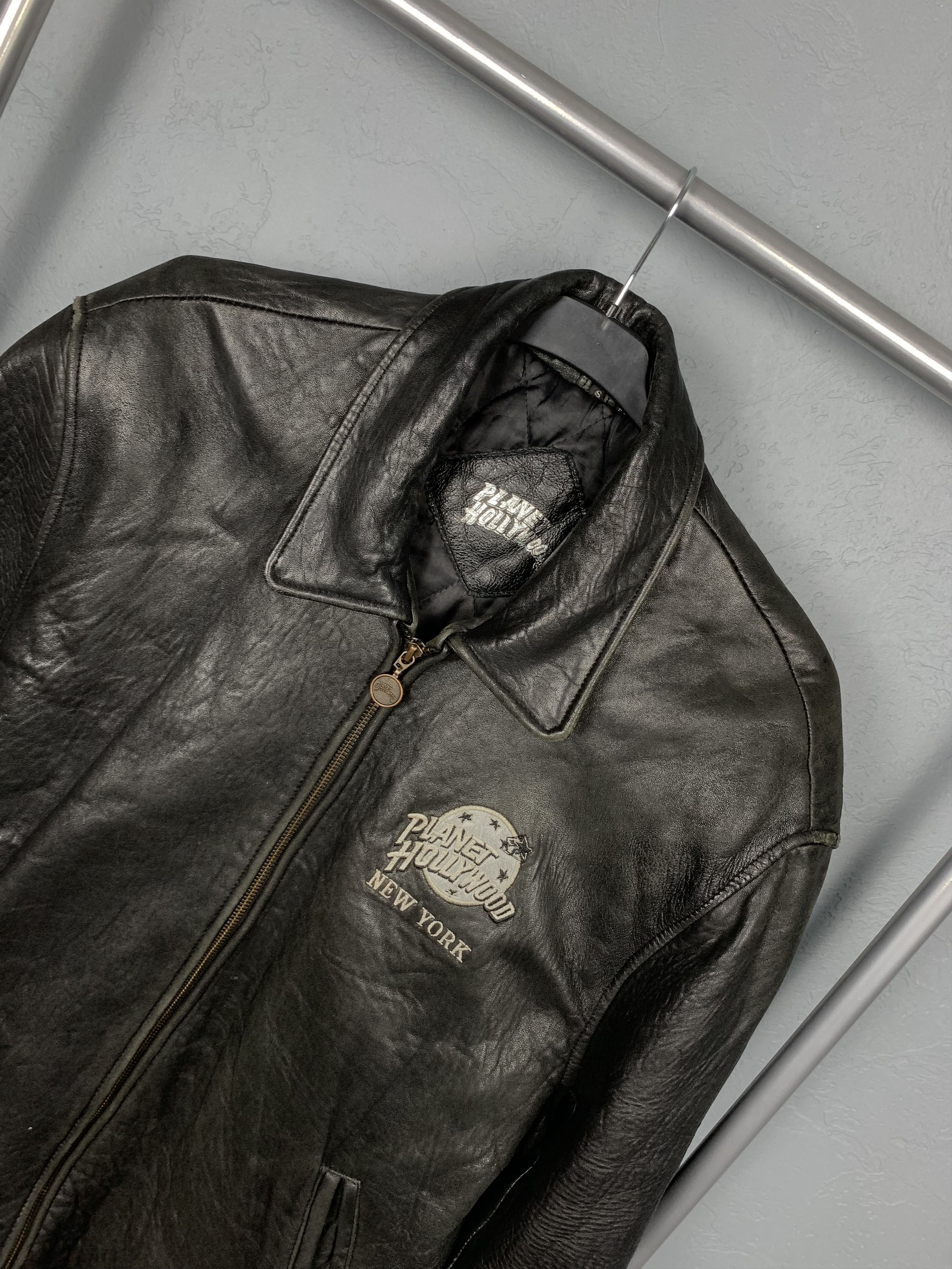 Disney Vintage Planet Hollywood Leather Bomber Jacket Size US XL / EU 56 / 4 - 3 Thumbnail