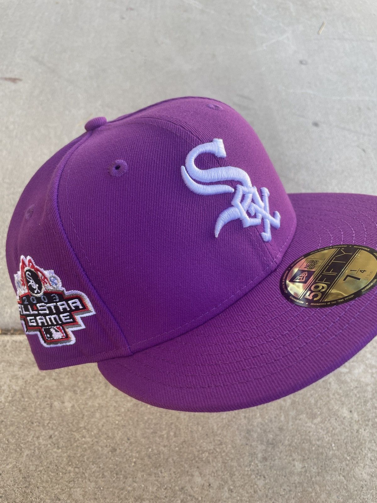 Chicago White Sox OG Jae Tips Purple Pinky Fitted Hat 1/4