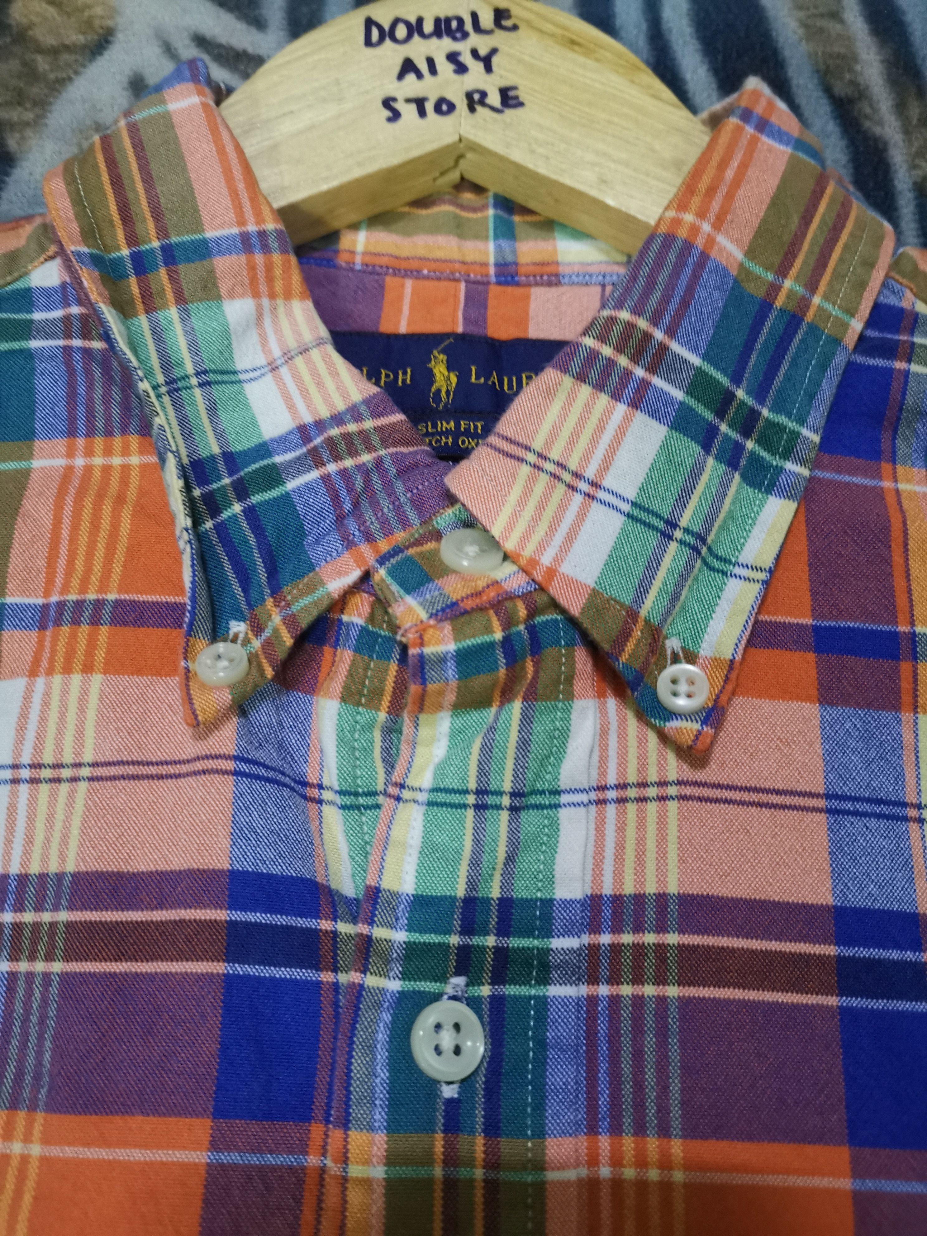Polo Ralph Lauren × Ralph Lauren 💎Luxury Polo Ralph Lauren Stretch Oxford Button Up Shirt Size US L / EU 52-54 / 3 - 4 Thumbnail
