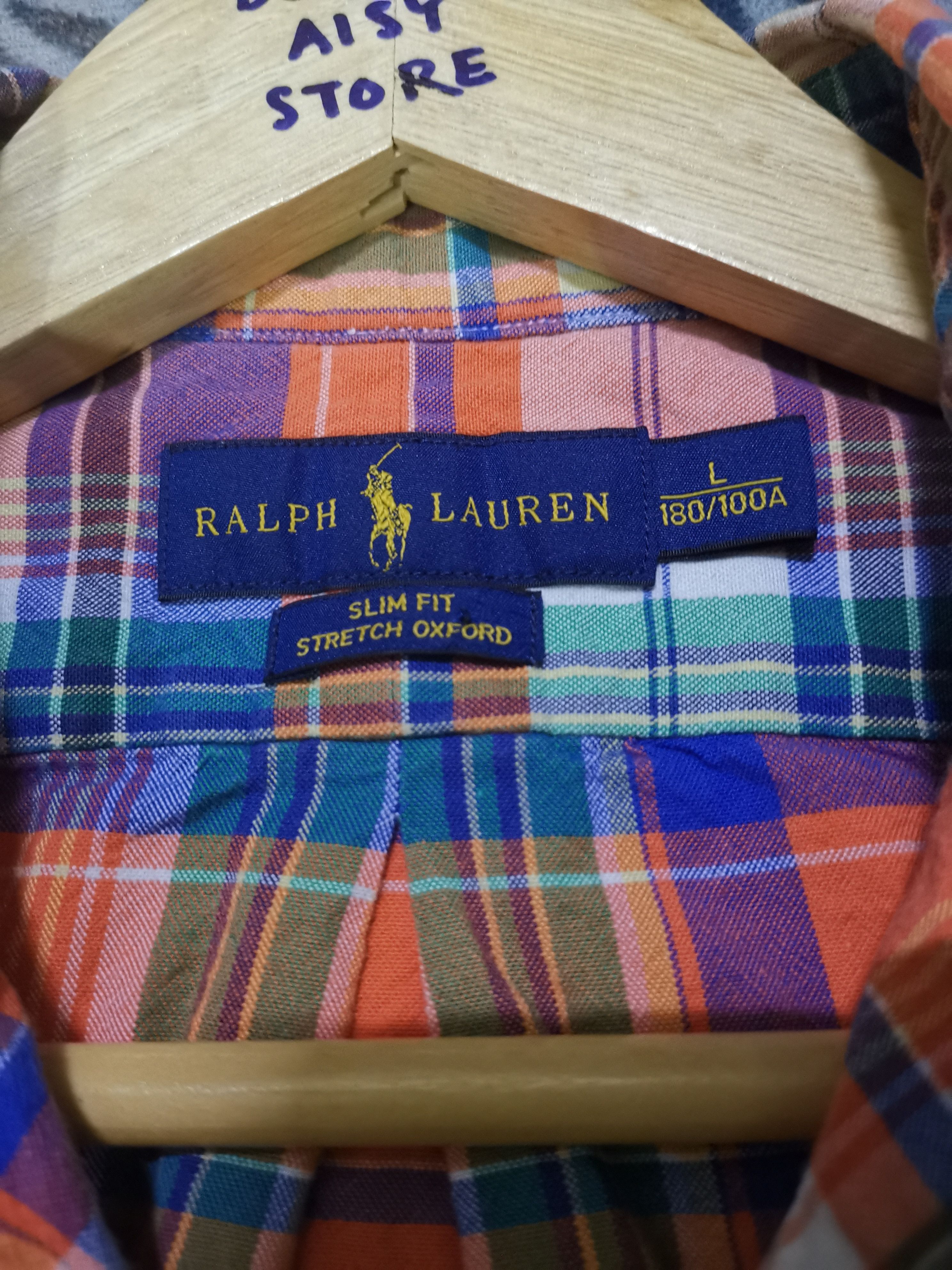 Polo Ralph Lauren × Ralph Lauren 💎Luxury Polo Ralph Lauren Stretch Oxford Button Up Shirt Size US L / EU 52-54 / 3 - 3 Thumbnail