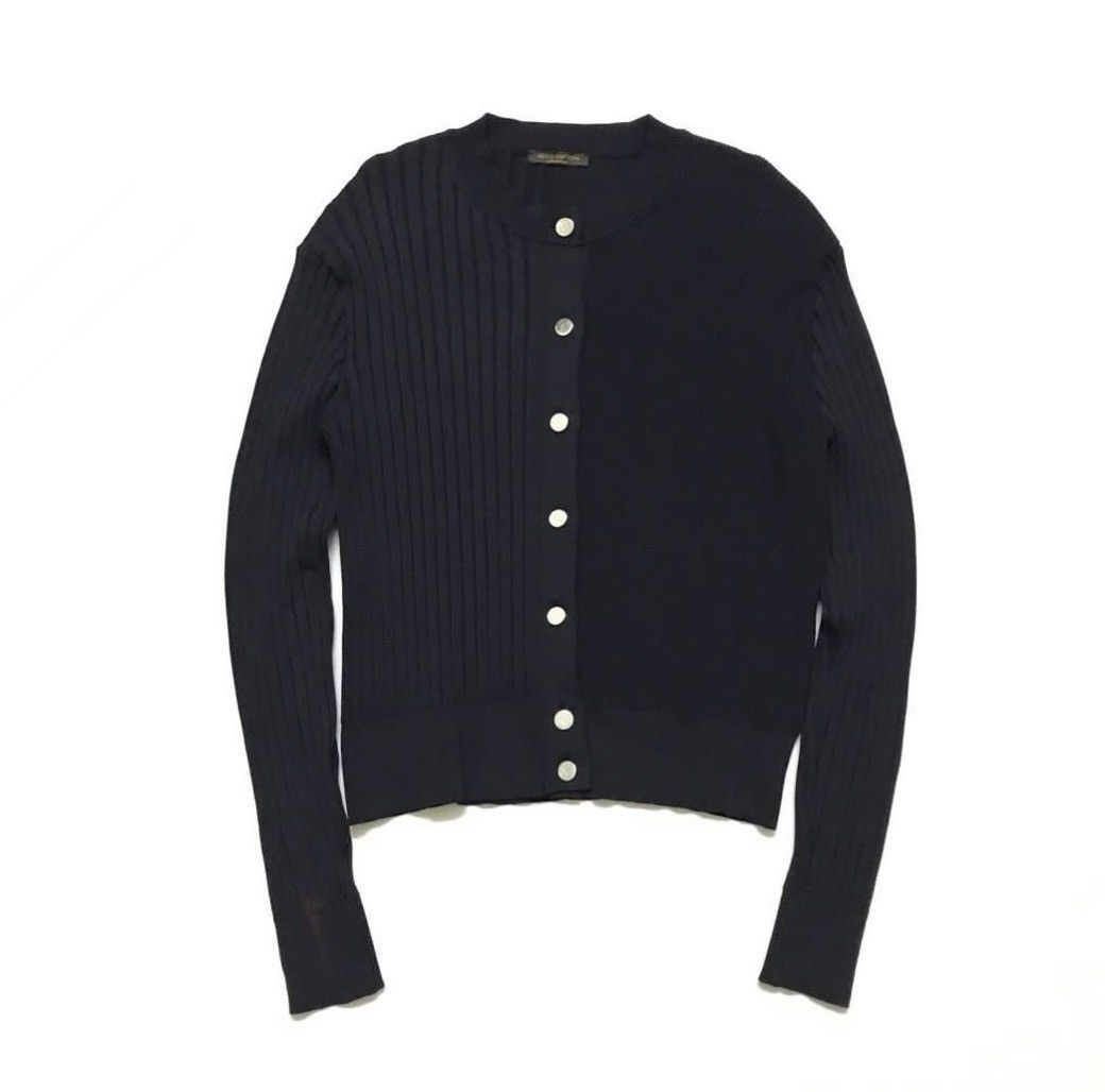 Louis Vuitton 🔥Athentic🔥Louis Vuitton Ribbed Black Cardigan Sweater Knit Size S / US 4 / IT 40 - 2 Thumbnail