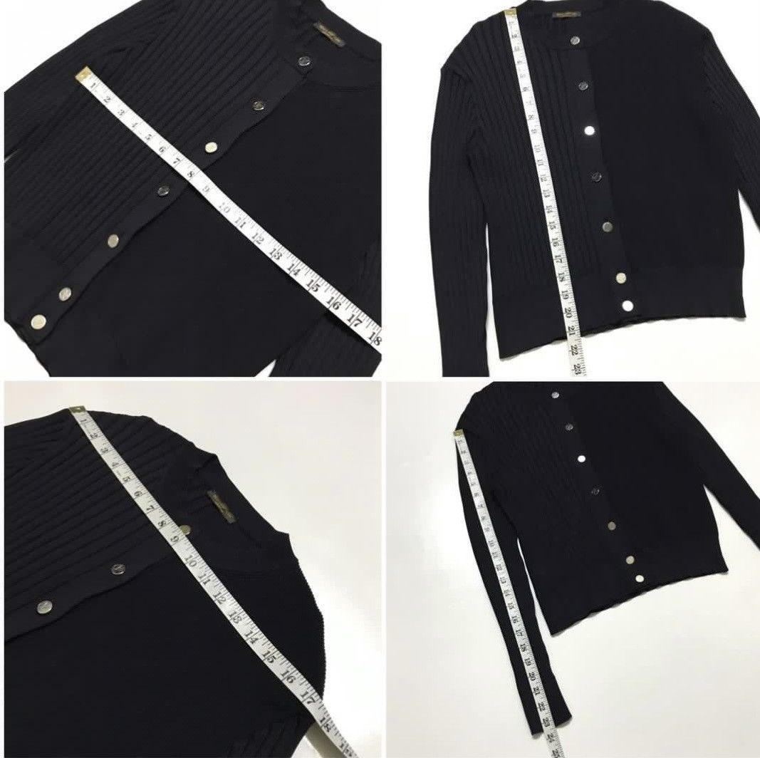 Louis Vuitton 🔥Athentic🔥Louis Vuitton Ribbed Black Cardigan Sweater Knit Size S / US 4 / IT 40 - 10 Thumbnail