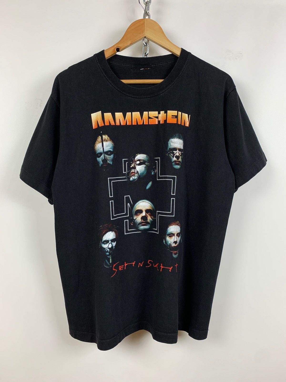 Band Tees Vintage Rammstein Sehnsucht Black Band T-Shirt Size US L / EU 52-54 / 3 - 1 Thumbnail