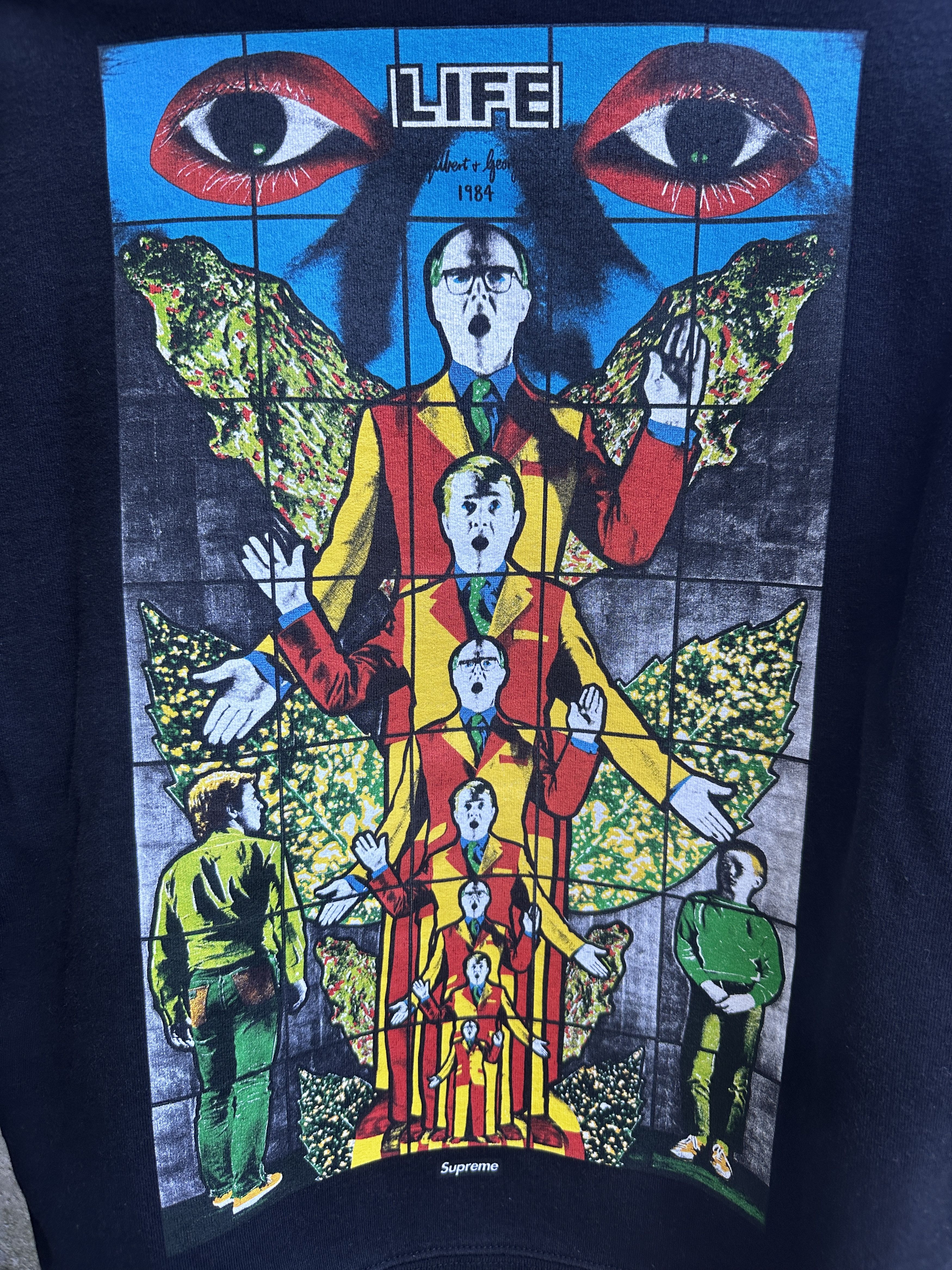 Supreme Gilbert & George LIFE Hooded Sweatshirt Size US S / EU 44-46 / 1 - 3 Thumbnail