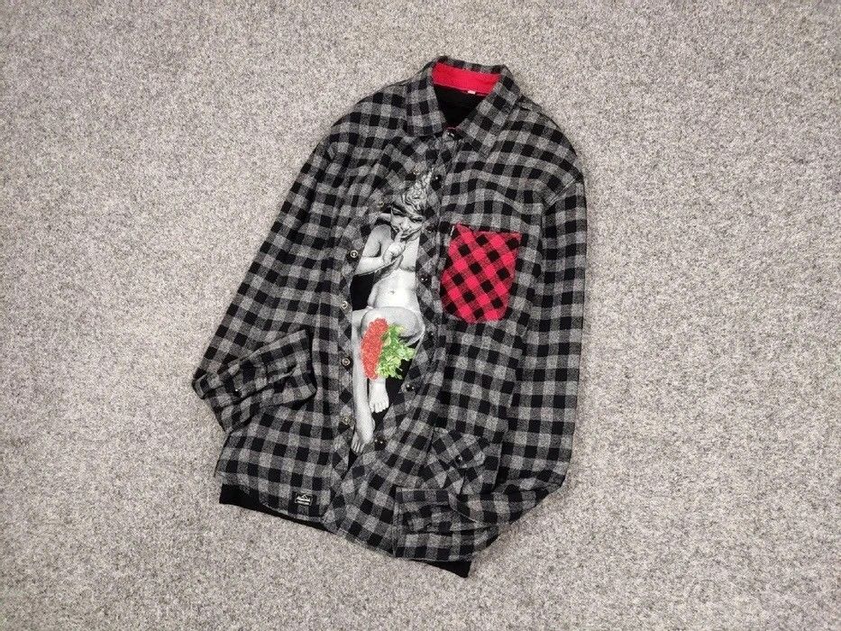 Flannel Vintage Flannel Shirt Plaid Checkered Travis Scott Style Size US M / EU 48-50 / 2 - 5 Thumbnail