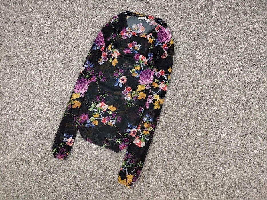 Japanese Brand Vintage Mesh Long Sleeve Motive Flowers Jean Paul Gaultier Size US XS / EU 42 / 0 - 2 Thumbnail