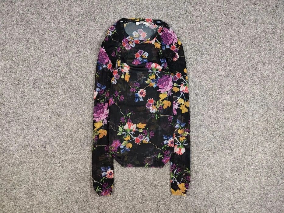 Japanese Brand Vintage Mesh Long Sleeve Motive Flowers Jean Paul Gaultier Size US XS / EU 42 / 0 - 1 Thumbnail