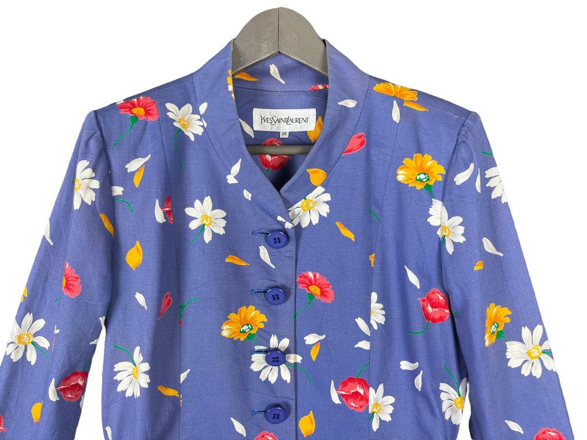Yves Saint Laurent Yves Saint Laurent Floral Blouse Size XS / US 0-2 / IT 36-38 - 8 Thumbnail