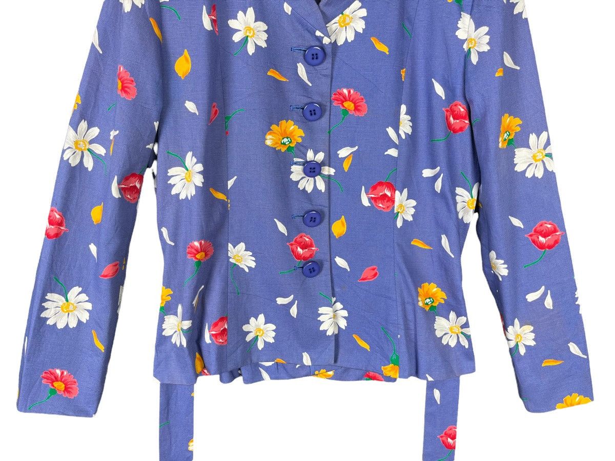 Yves Saint Laurent Yves Saint Laurent Floral Blouse Size XS / US 0-2 / IT 36-38 - 11 Thumbnail