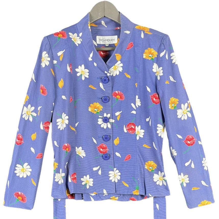 Yves Saint Laurent Yves Saint Laurent Floral Blouse Size XS / US 0-2 / IT 36-38 - 1 Thumbnail