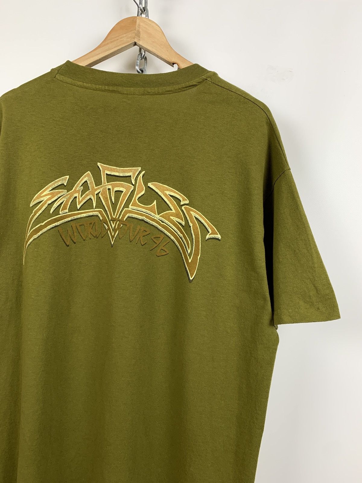 Band Tees 1996 Eagles World Tour Single Stitch Green Band T-Shirt Size US XL / EU 56 / 4 - 8 Thumbnail