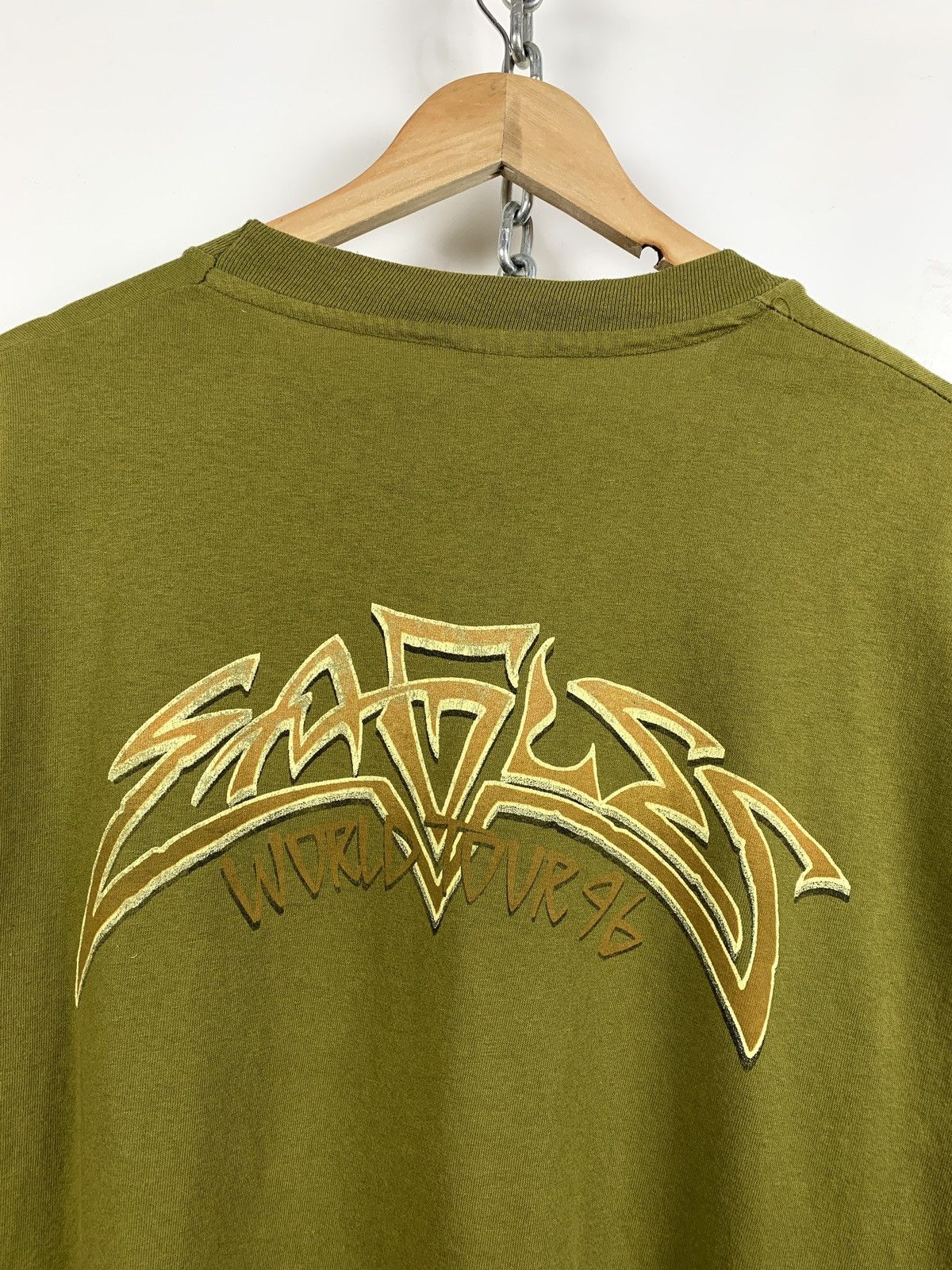 Band Tees 1996 Eagles World Tour Single Stitch Green Band T-Shirt Size US XL / EU 56 / 4 - 9 Thumbnail
