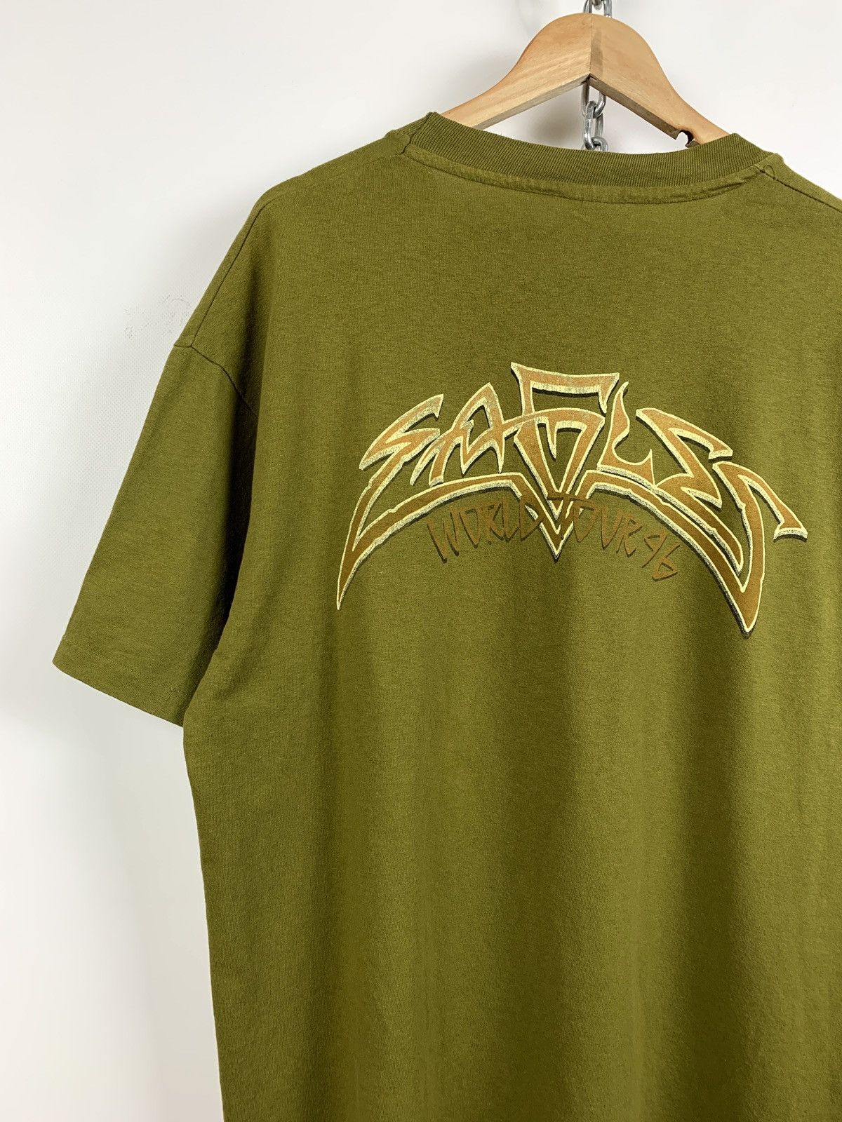 Band Tees 1996 Eagles World Tour Single Stitch Green Band T-Shirt Size US XL / EU 56 / 4 - 7 Thumbnail