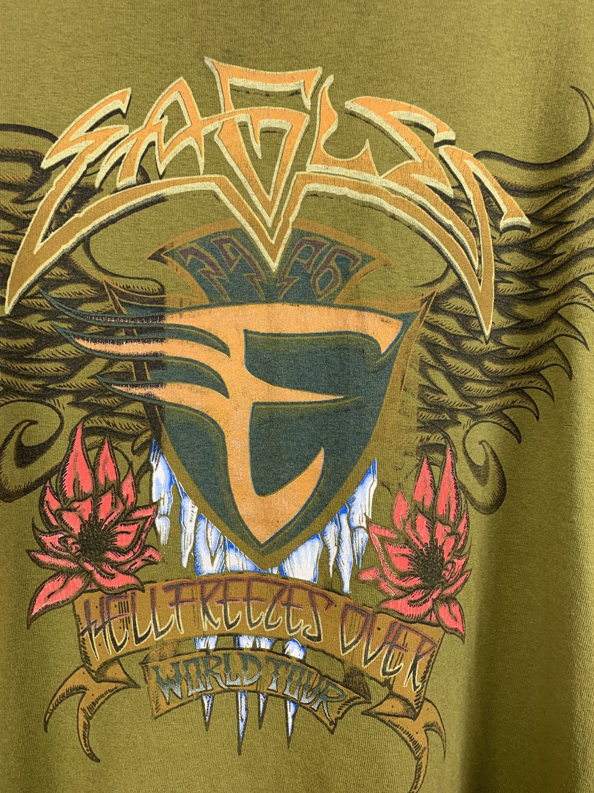 Band Tees 1996 Eagles World Tour Single Stitch Green Band T-Shirt Size US XL / EU 56 / 4 - 6 Thumbnail