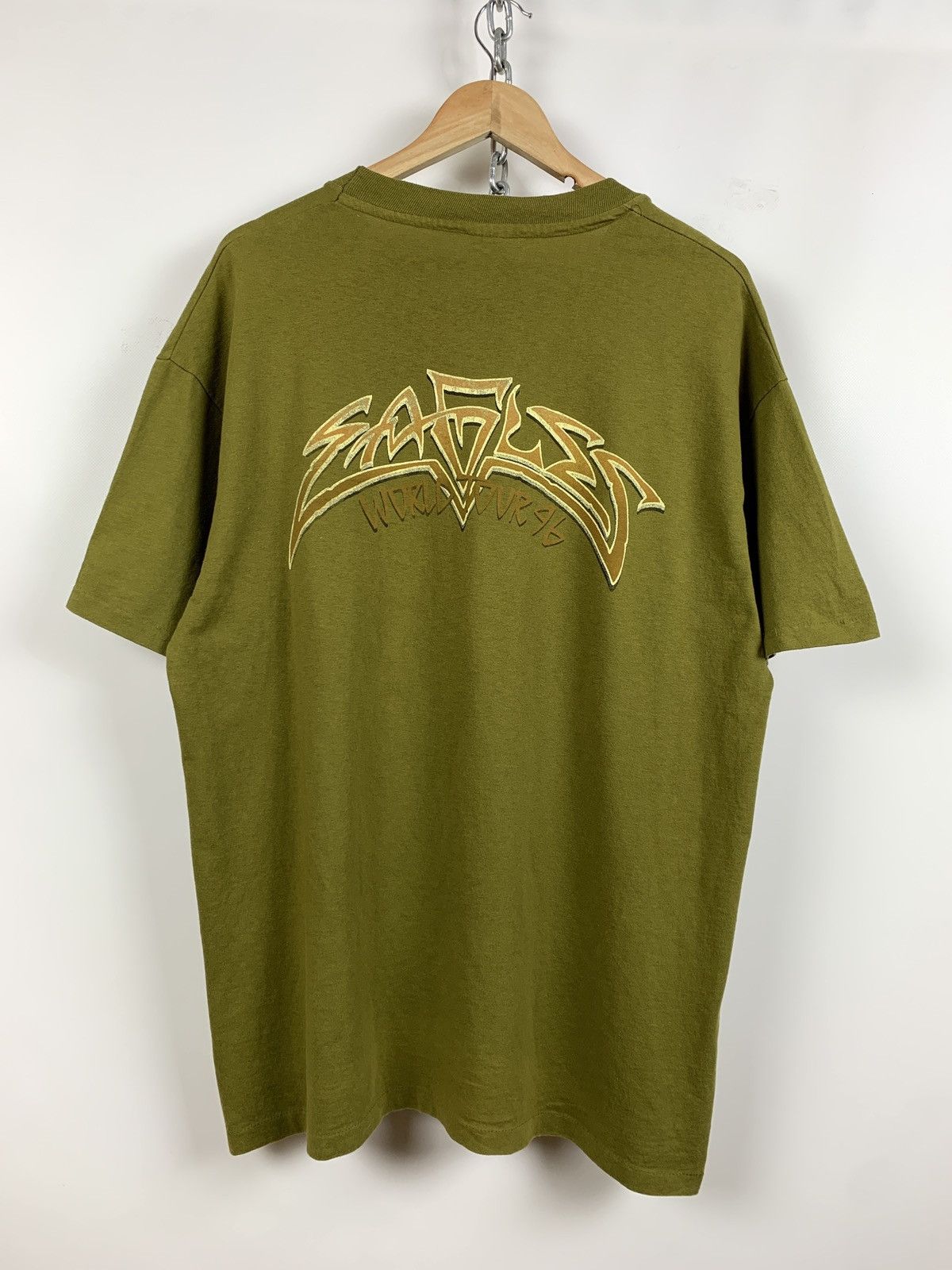 Band Tees 1996 Eagles World Tour Single Stitch Green Band T-Shirt Size US XL / EU 56 / 4 - 2 Thumbnail