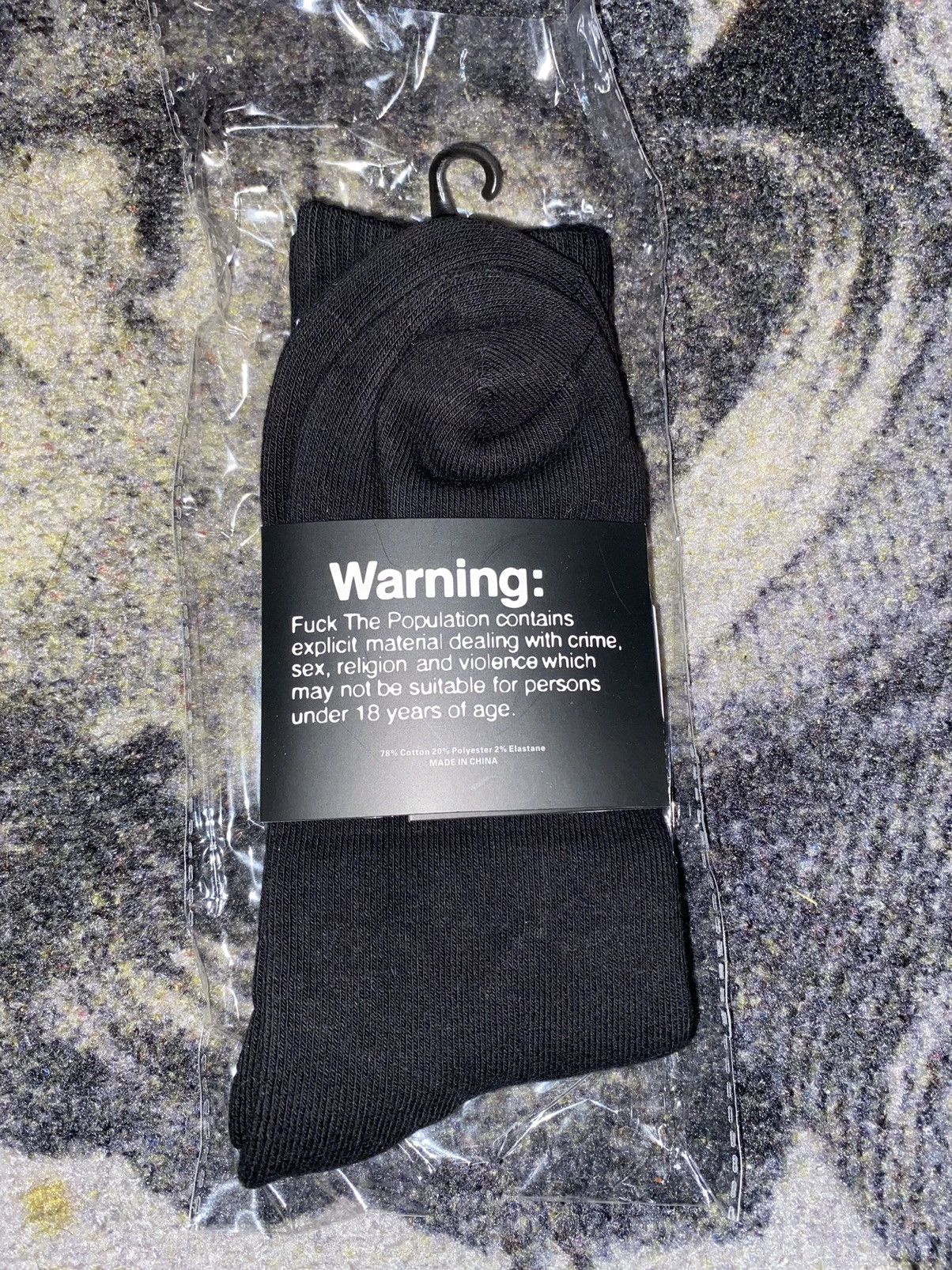 Fuck The Population FTP CROSS LOGO SOCKS (BLACK) Size ONE SIZE - 2 Thumbnail