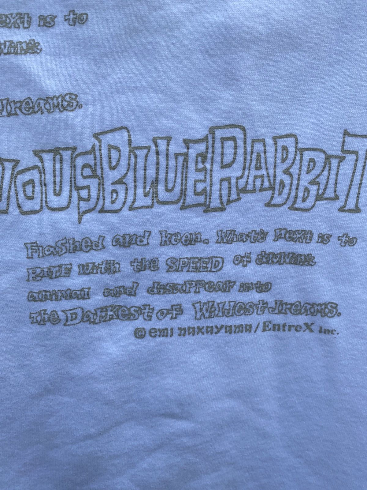 Japanese Brand Mischievous Blue Rabbit Sweater EMI NAXAYAMA Size US L / EU 52-54 / 3 - 5 Thumbnail